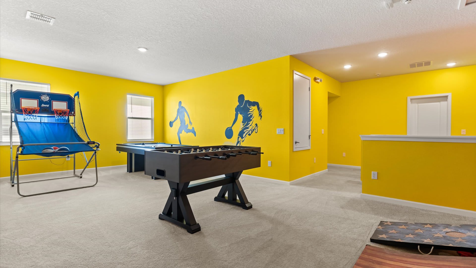 Games Room: Enjoy endless fun with a private theatre setup, arcade games, and air hockey — entertainment for all ages under one roof!