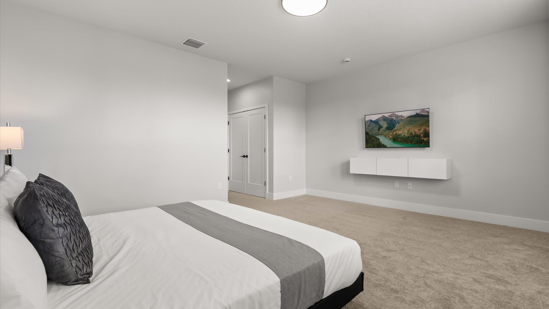 Primary Master Bedroom with King Bed and Smart TV