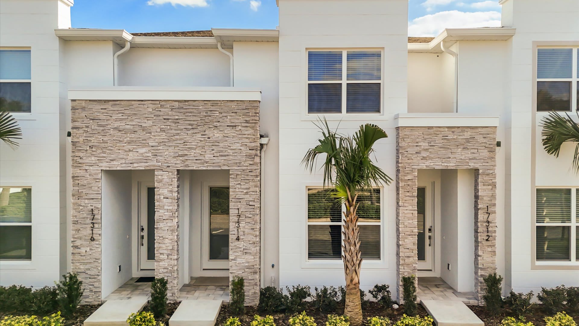 Townhome exterior and entrance