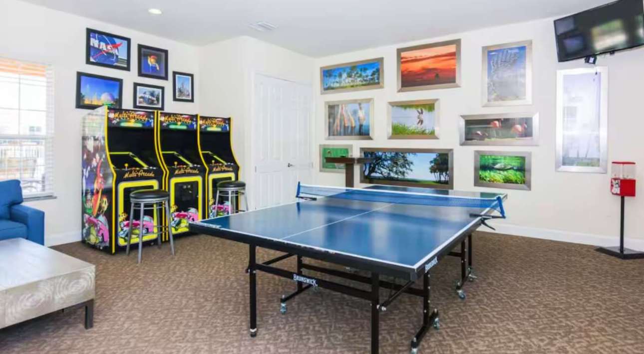 Resort Games Room with Table Tennis and Arcade Games