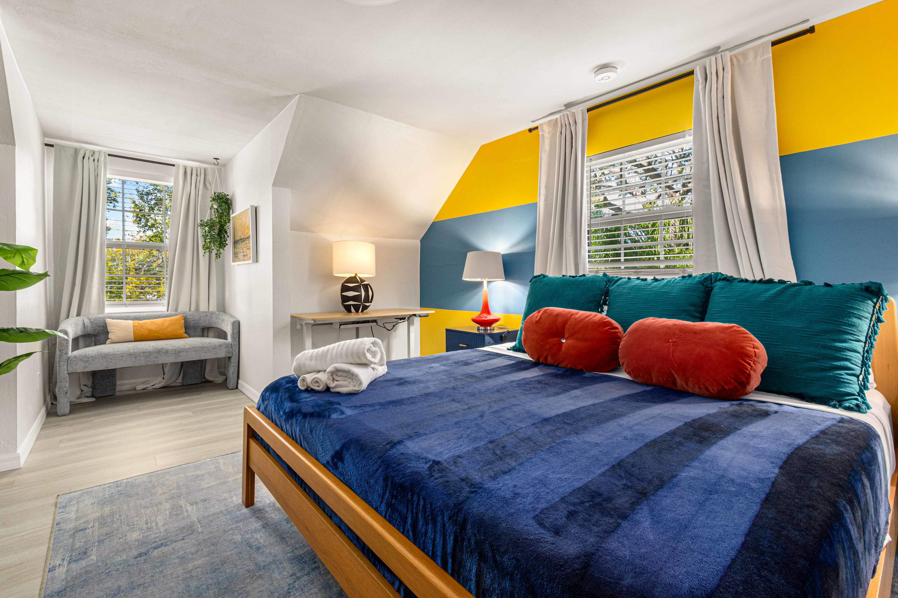 Queen Bed Good Vibes Bedroom