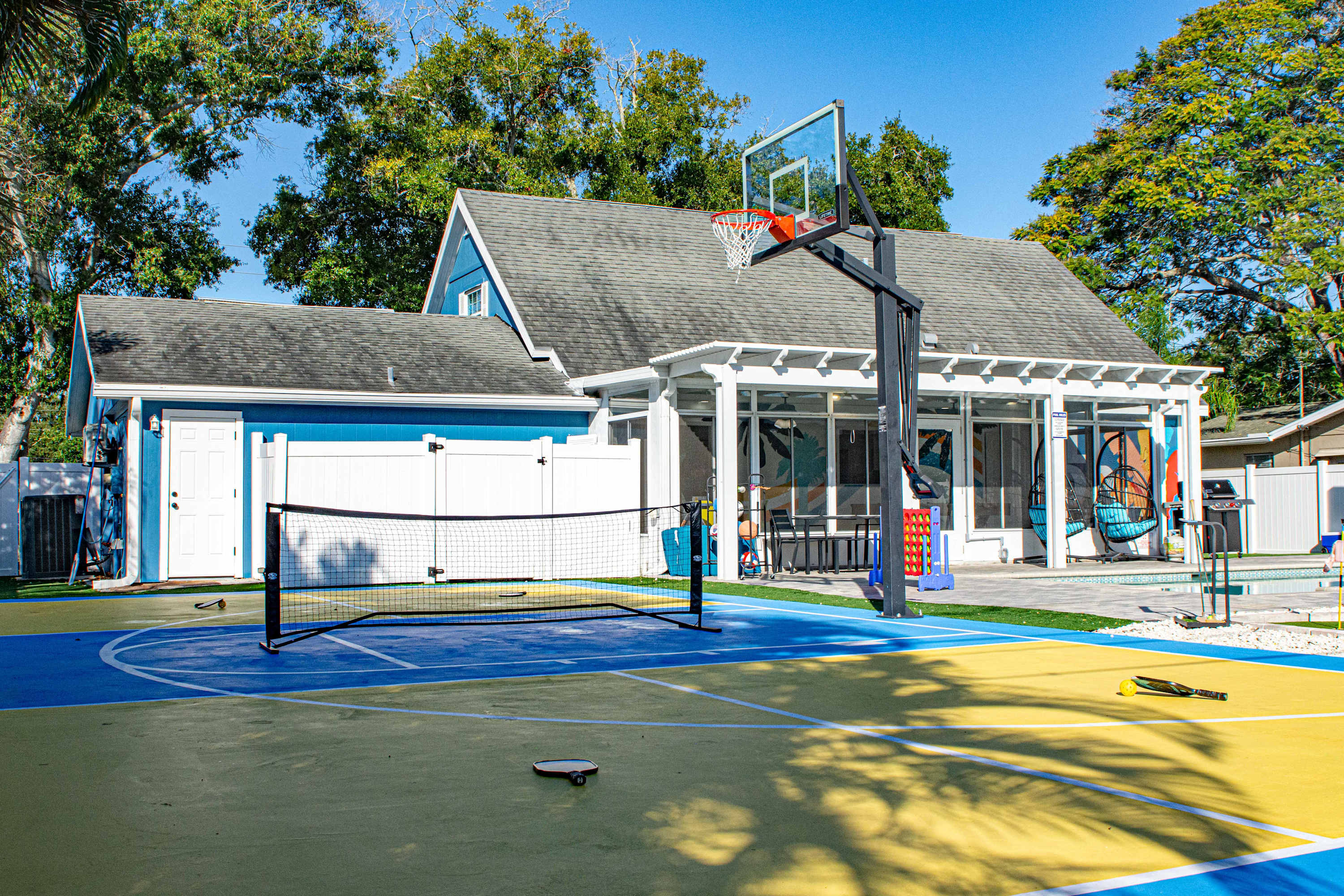 Basketball and pickleball court