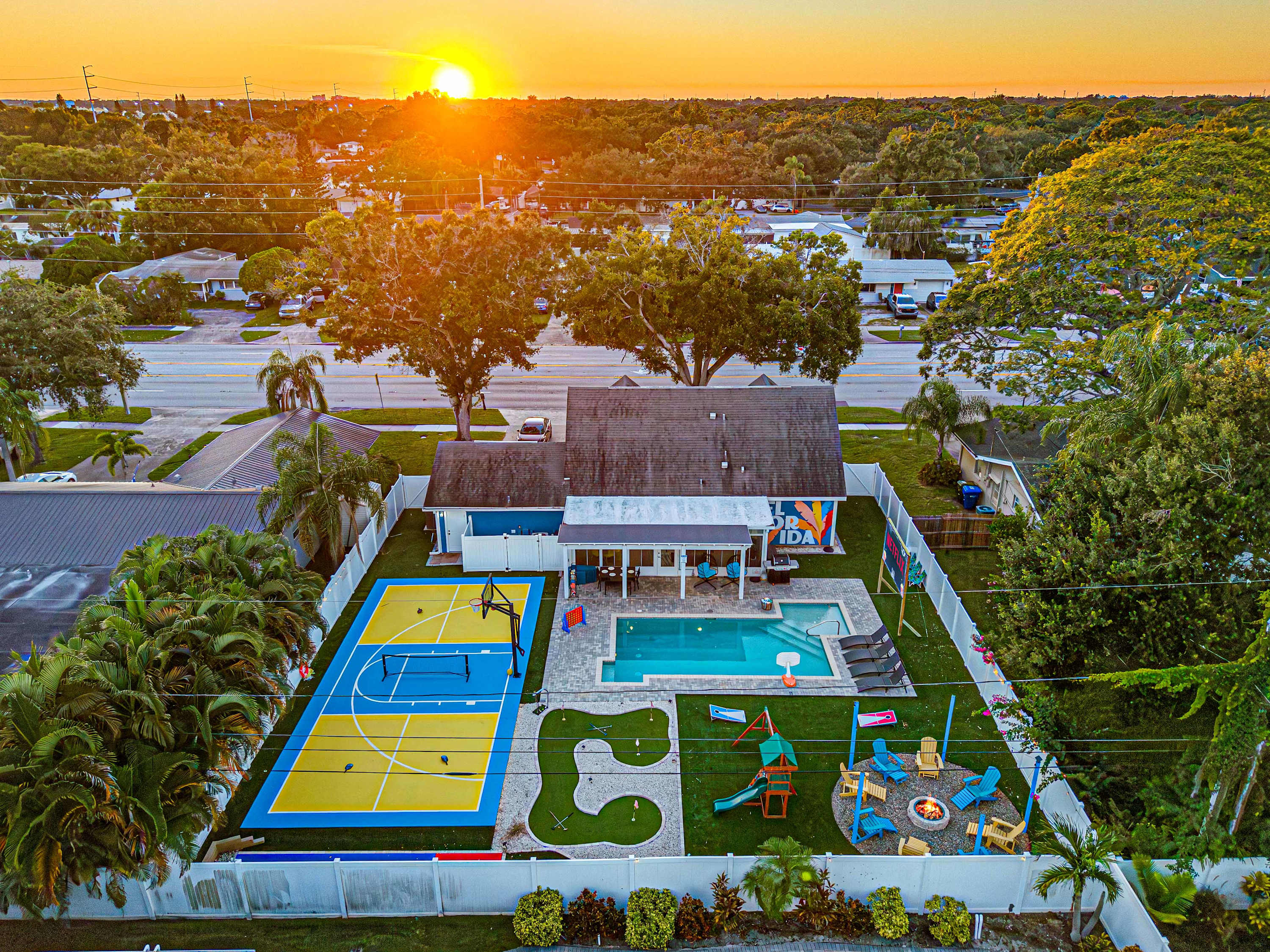 Aerial View Of The Entire Property