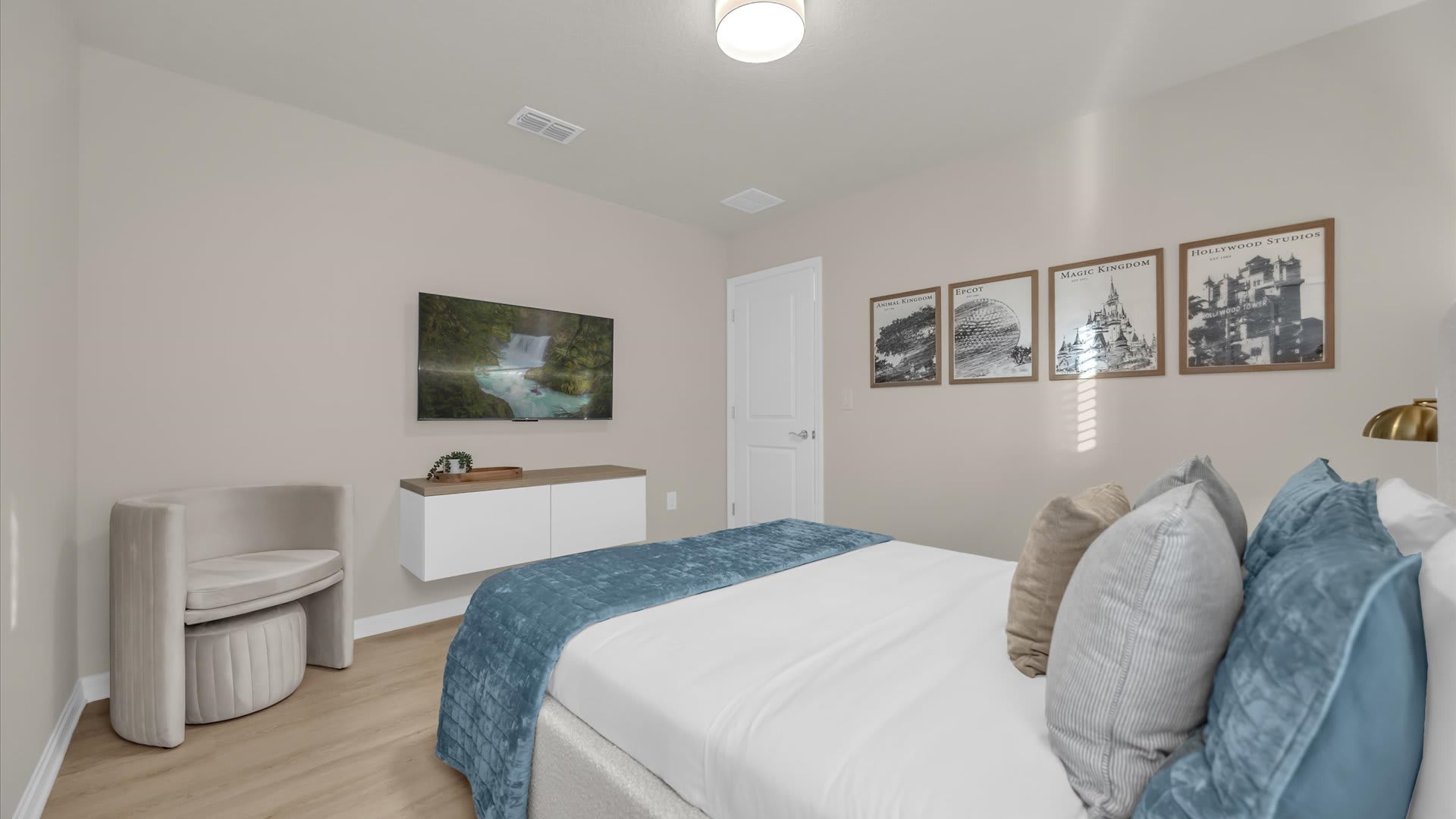 Luxury Queen Bedroom with smart TV and en-suite bathroom