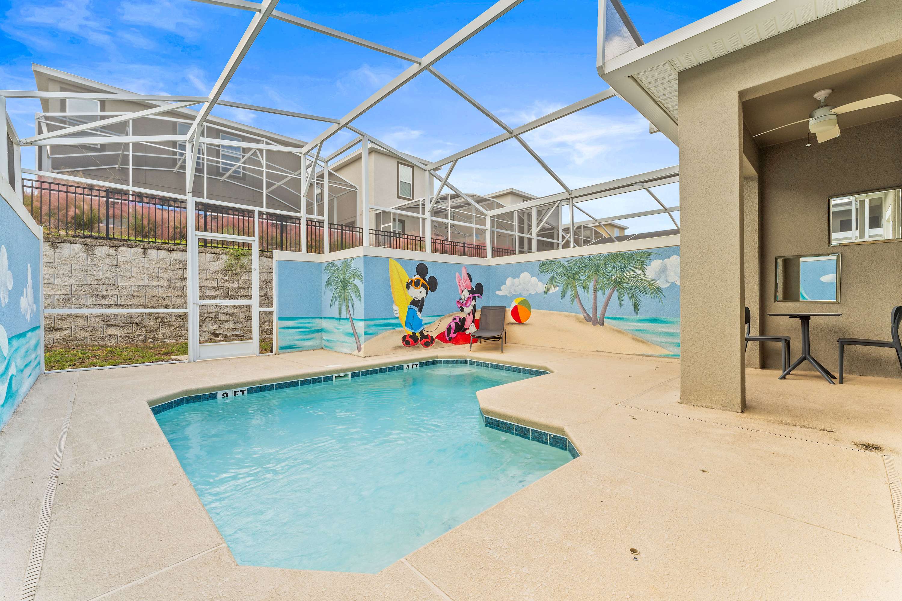 Mickey themed pool area