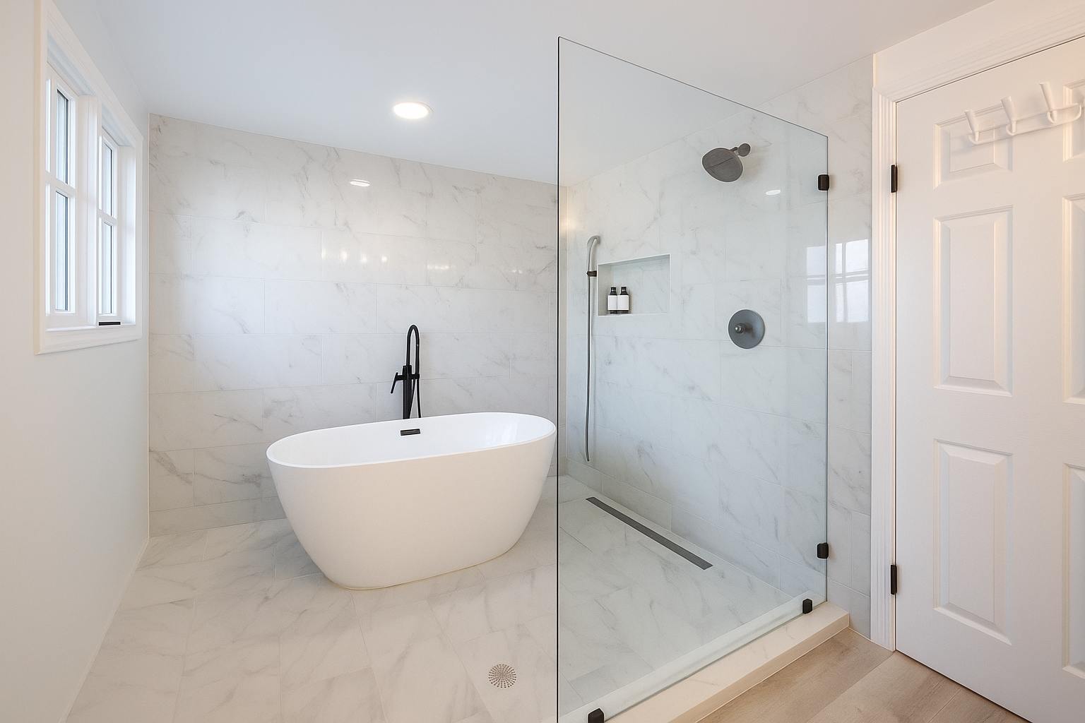 Relaxing bathtub for a calming evening soak