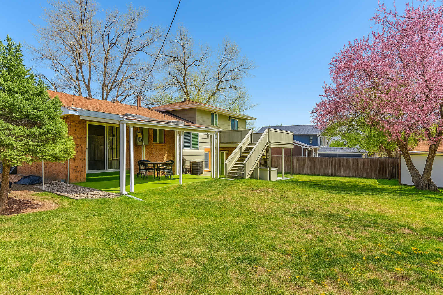 Enjoy the outdoors in your private yard