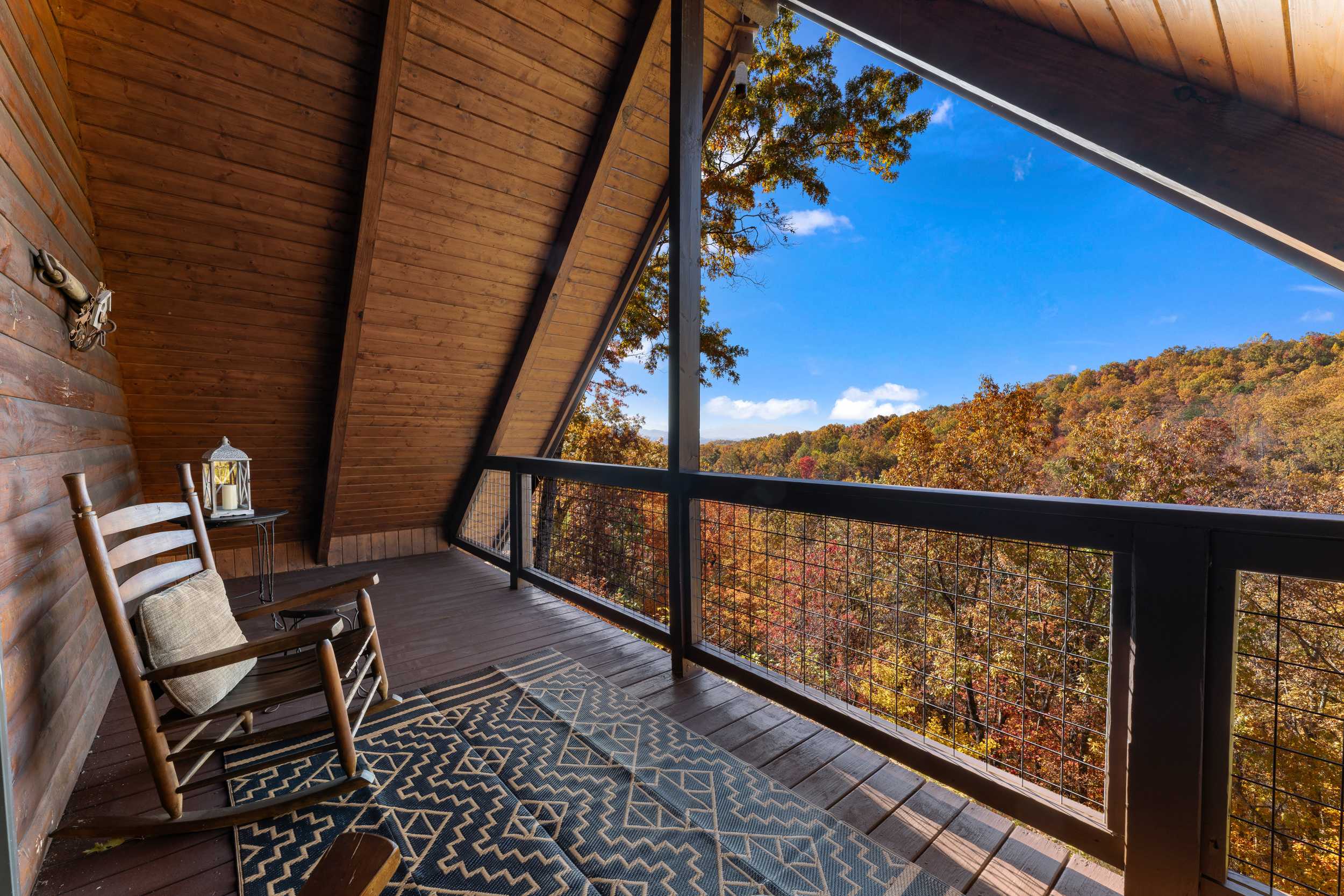 Mountain top views from the private balcony!