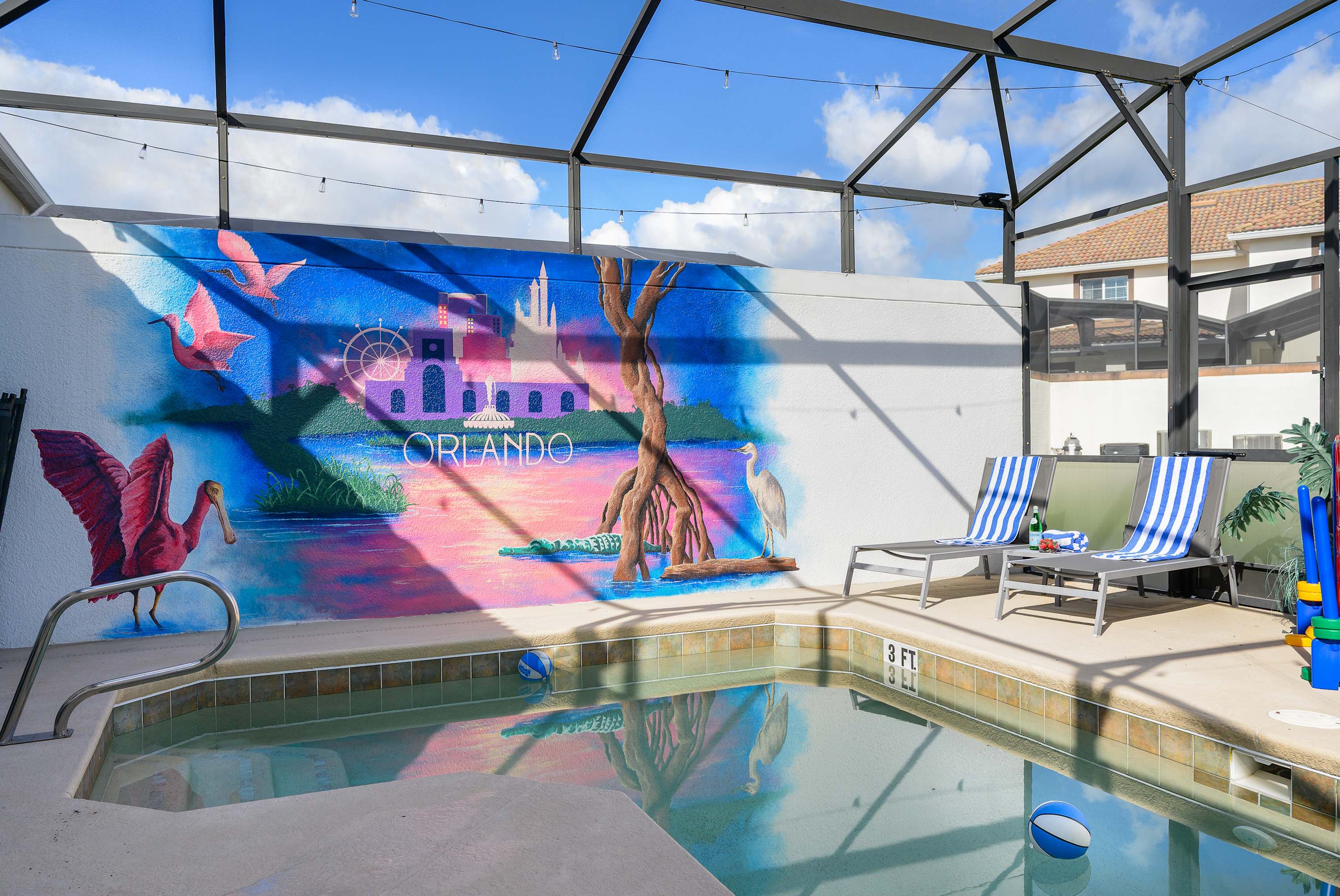 Free waterpark, private heated pool near Disney