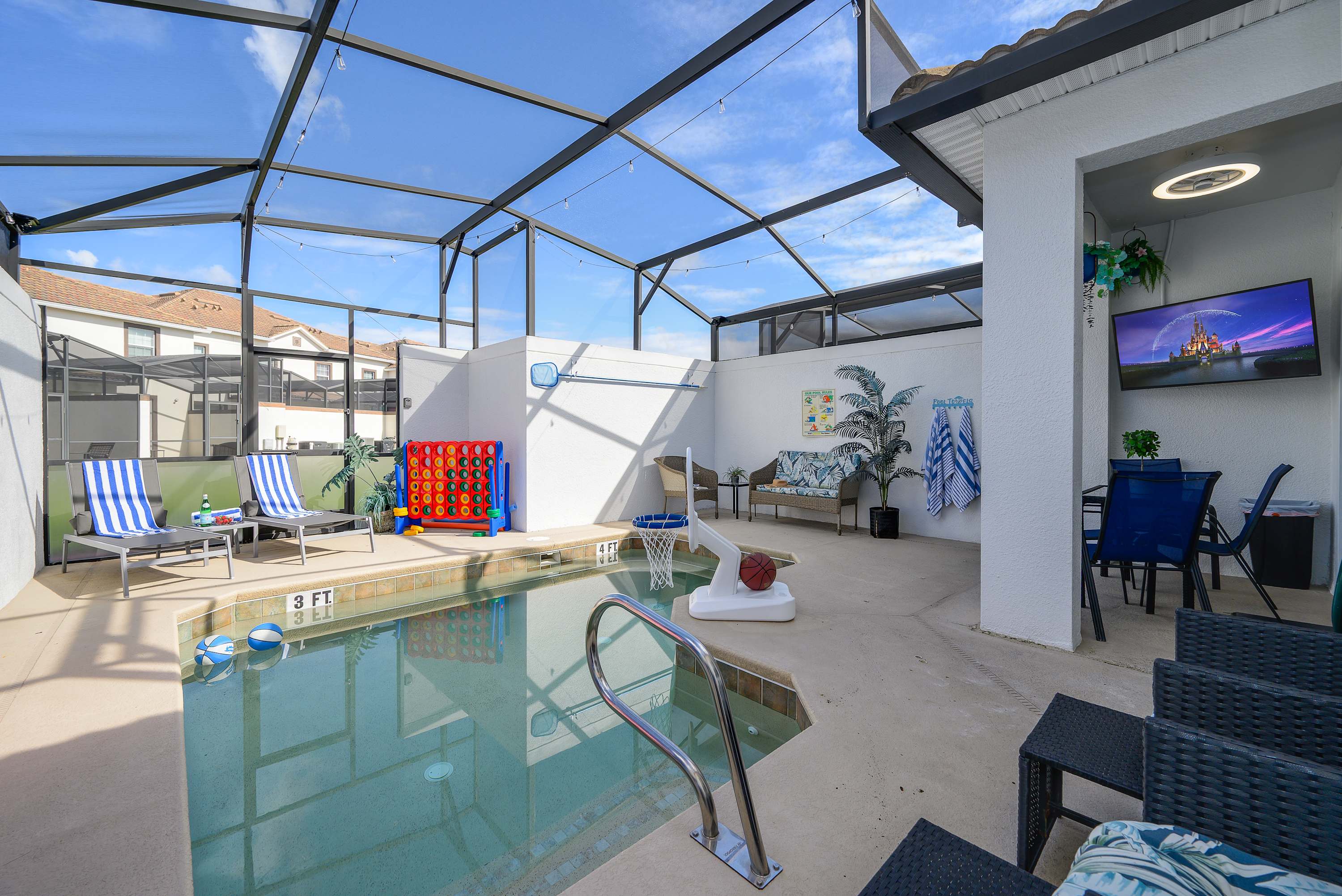 Free waterpark, private heated pool near Disney