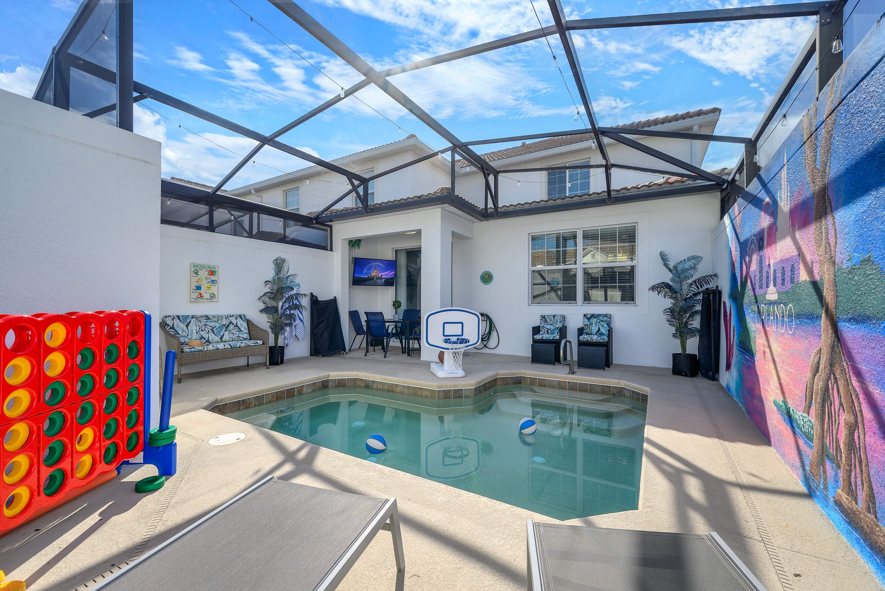 Free waterpark, private heated pool near Disney