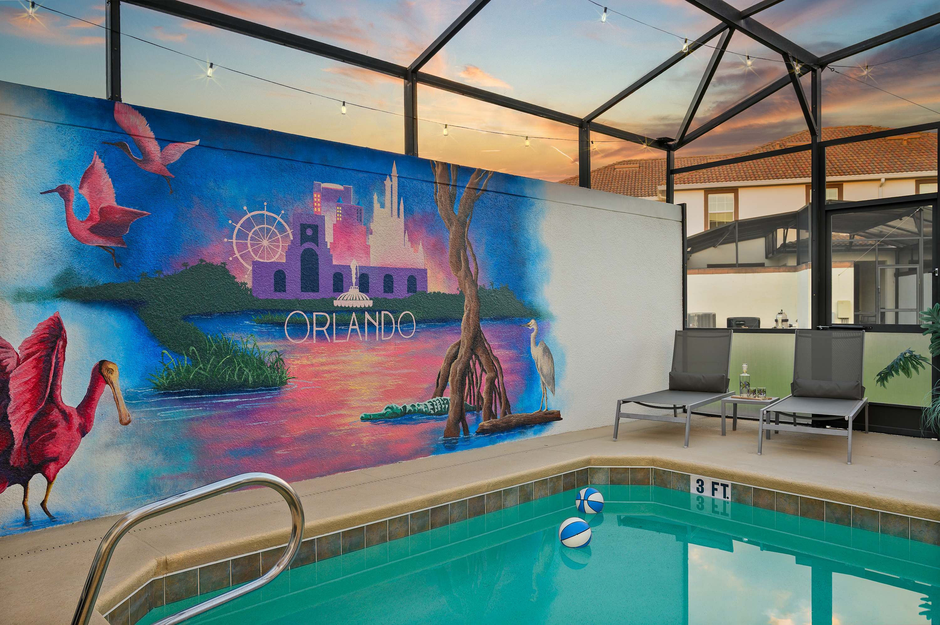 Free waterpark, private heated pool near Disney