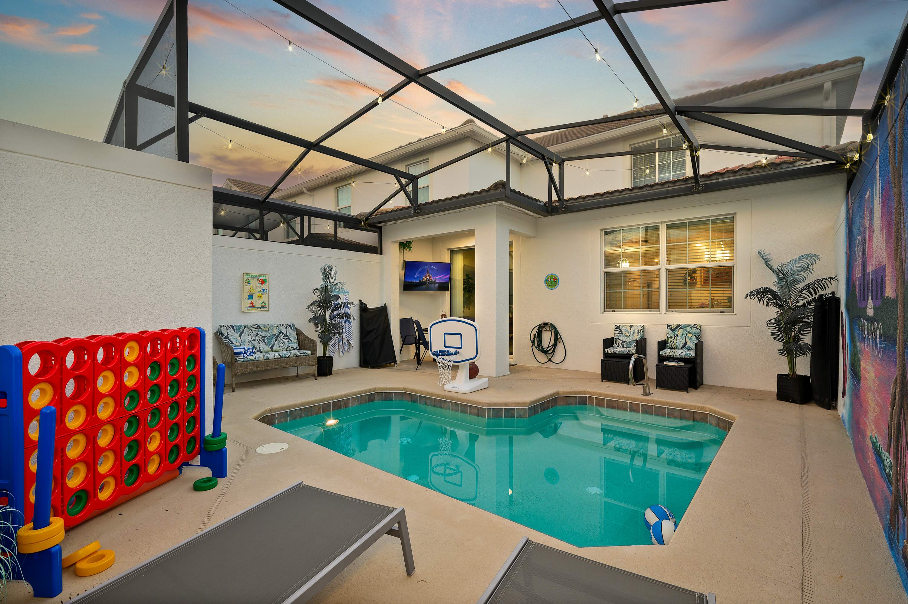 Free waterpark, private heated pool near Disney