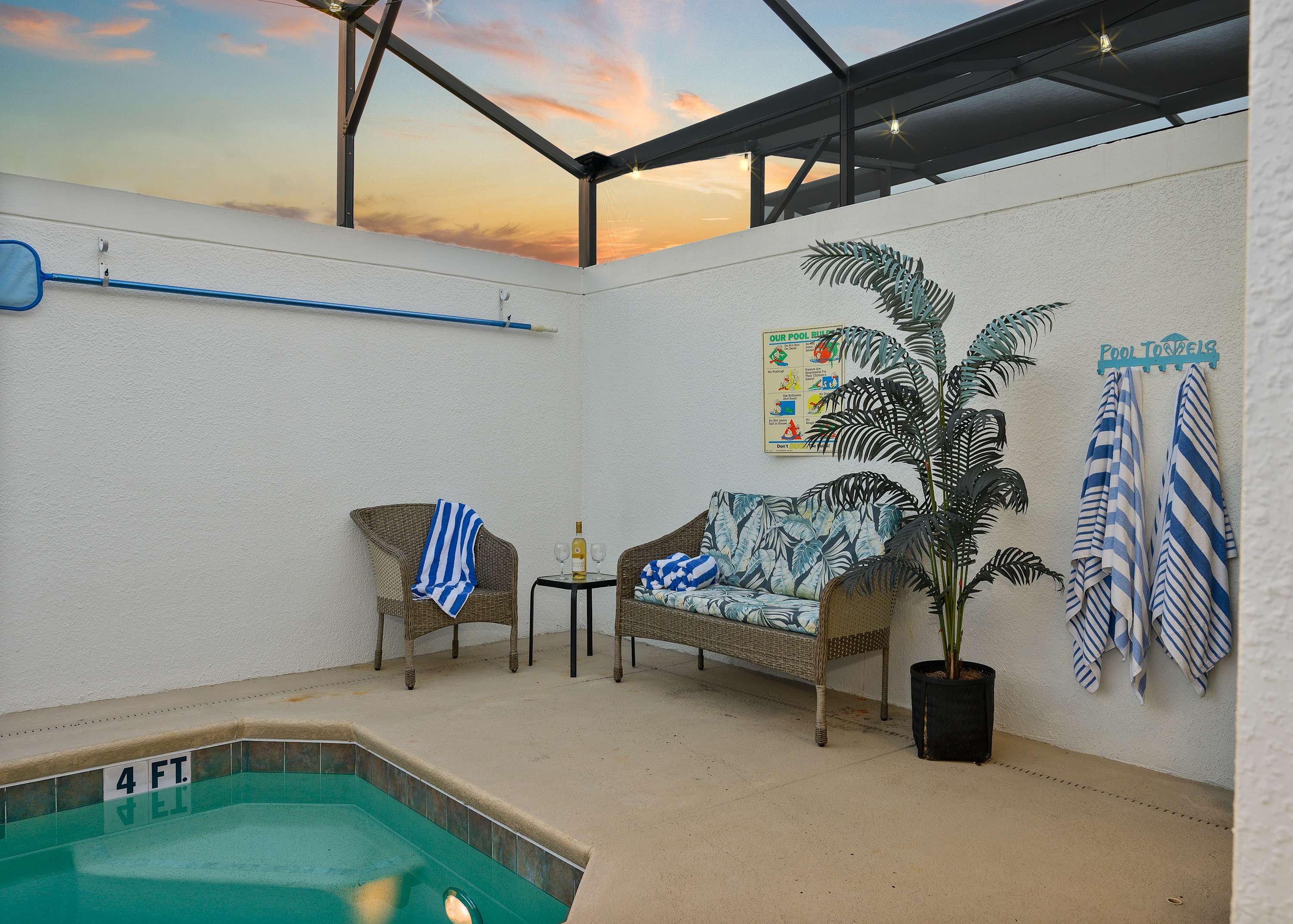 Free waterpark, private heated pool near Disney