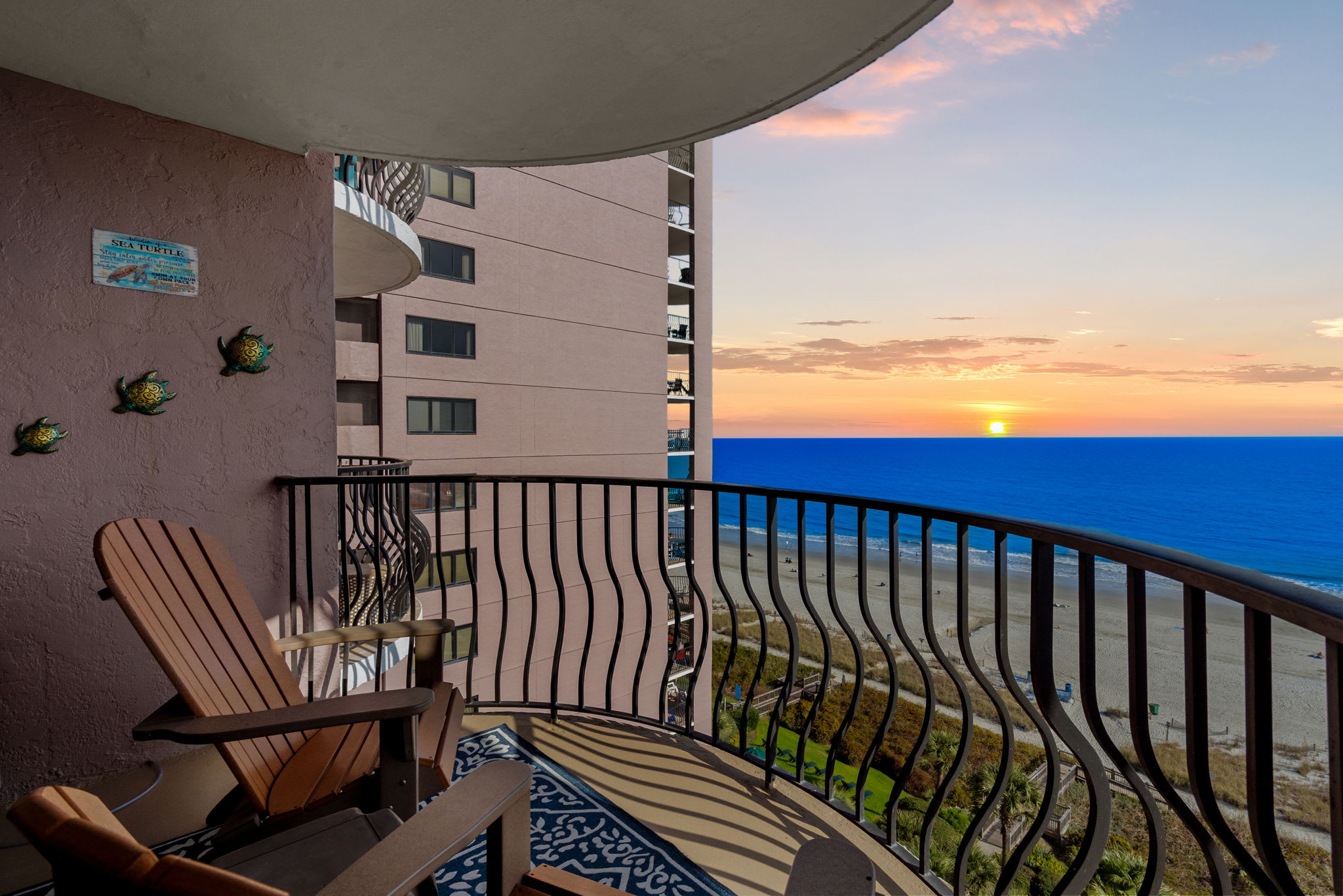 Sunset view from the balcony