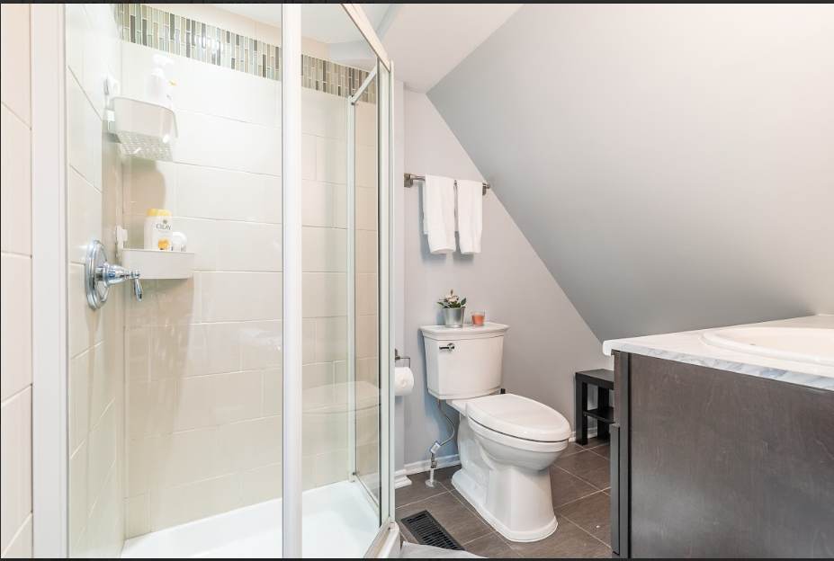 Full bathroom with a standing shower