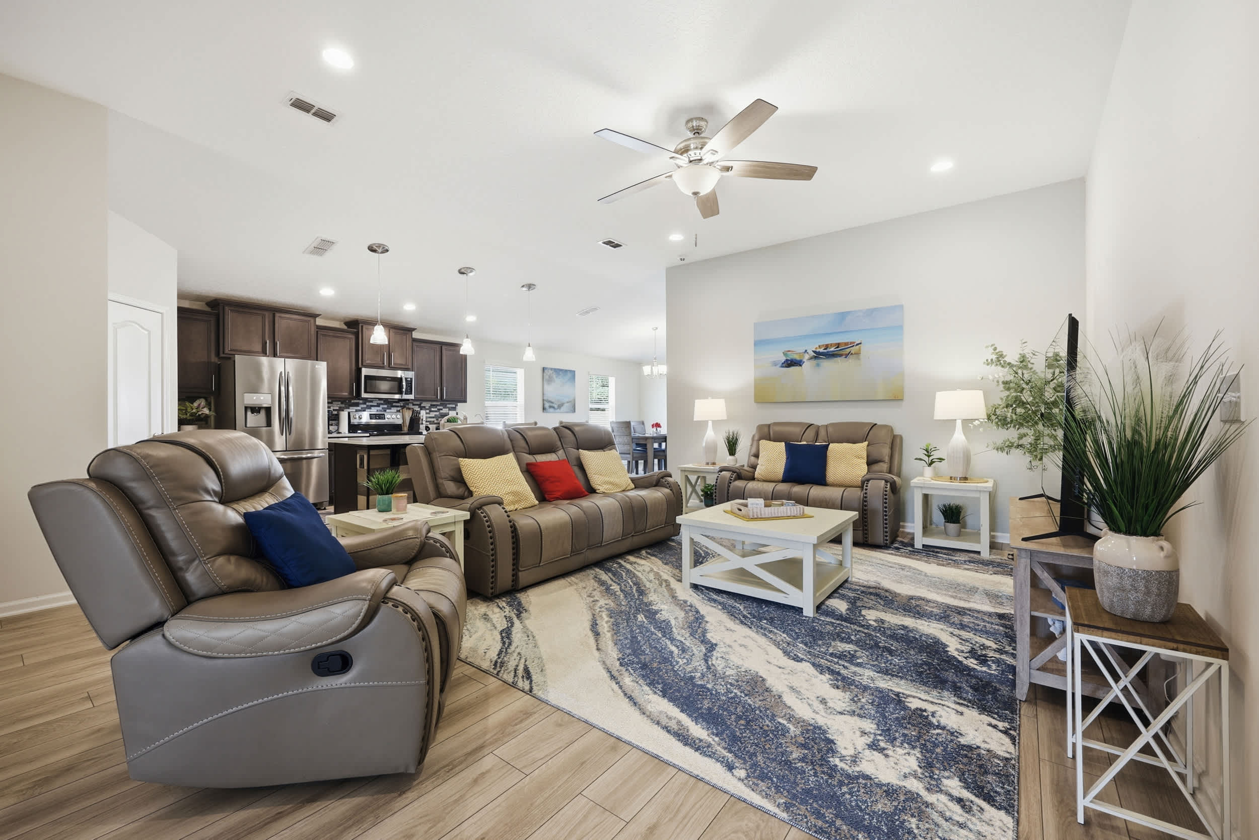 Family time just got cozier with room to relax and stream