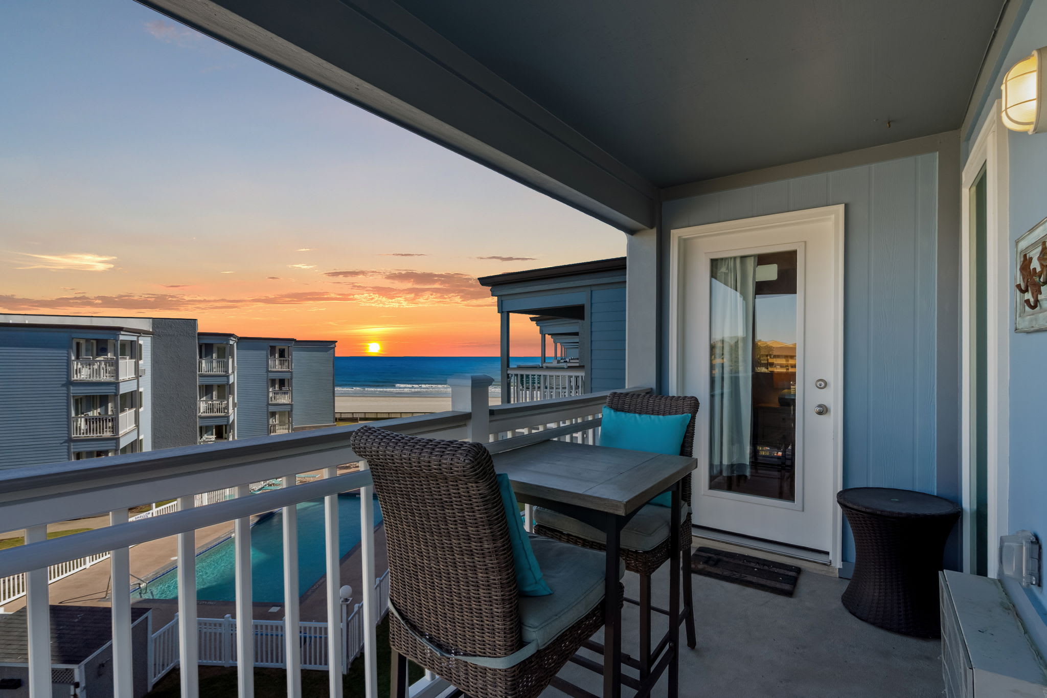 Balcony during sunset