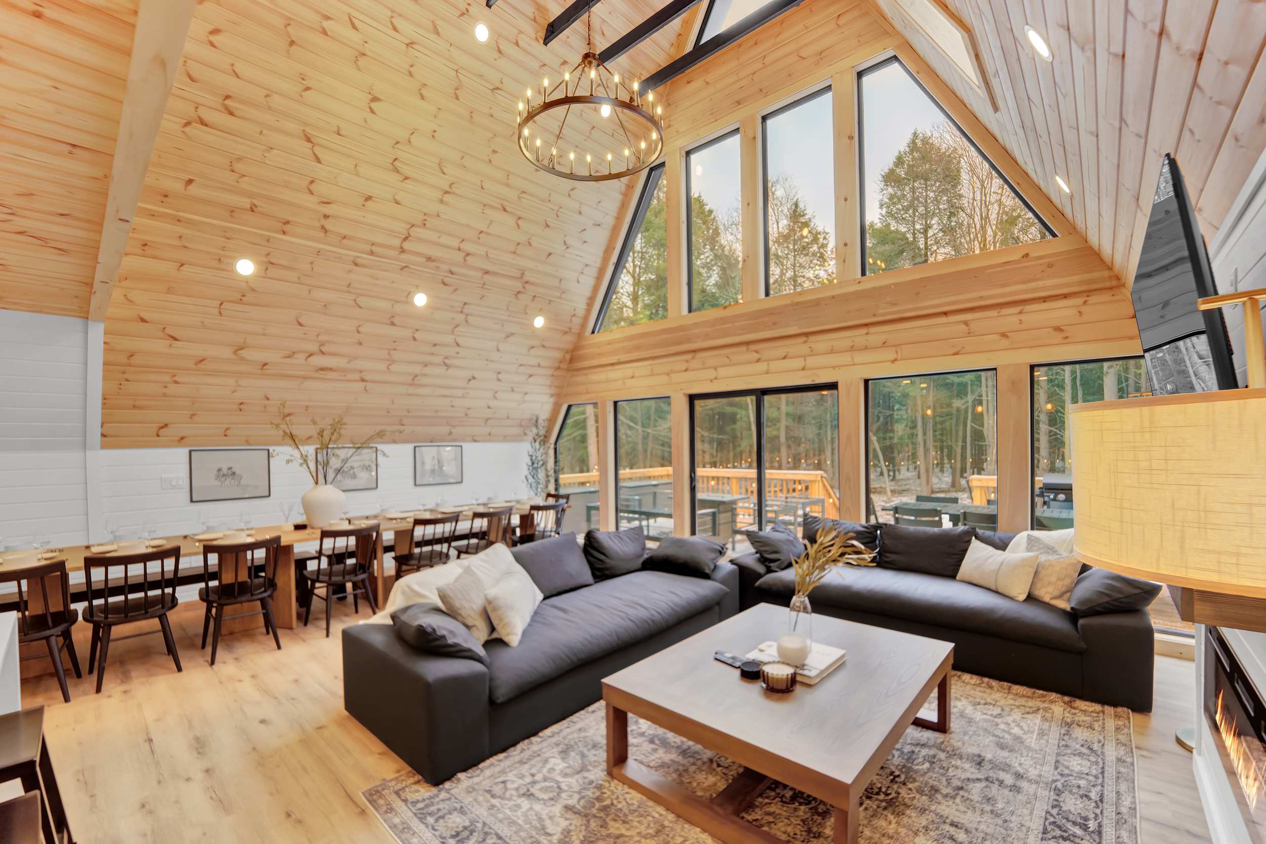 A-Frame Cabin | Hot Tub | Theater & Game Lounge
