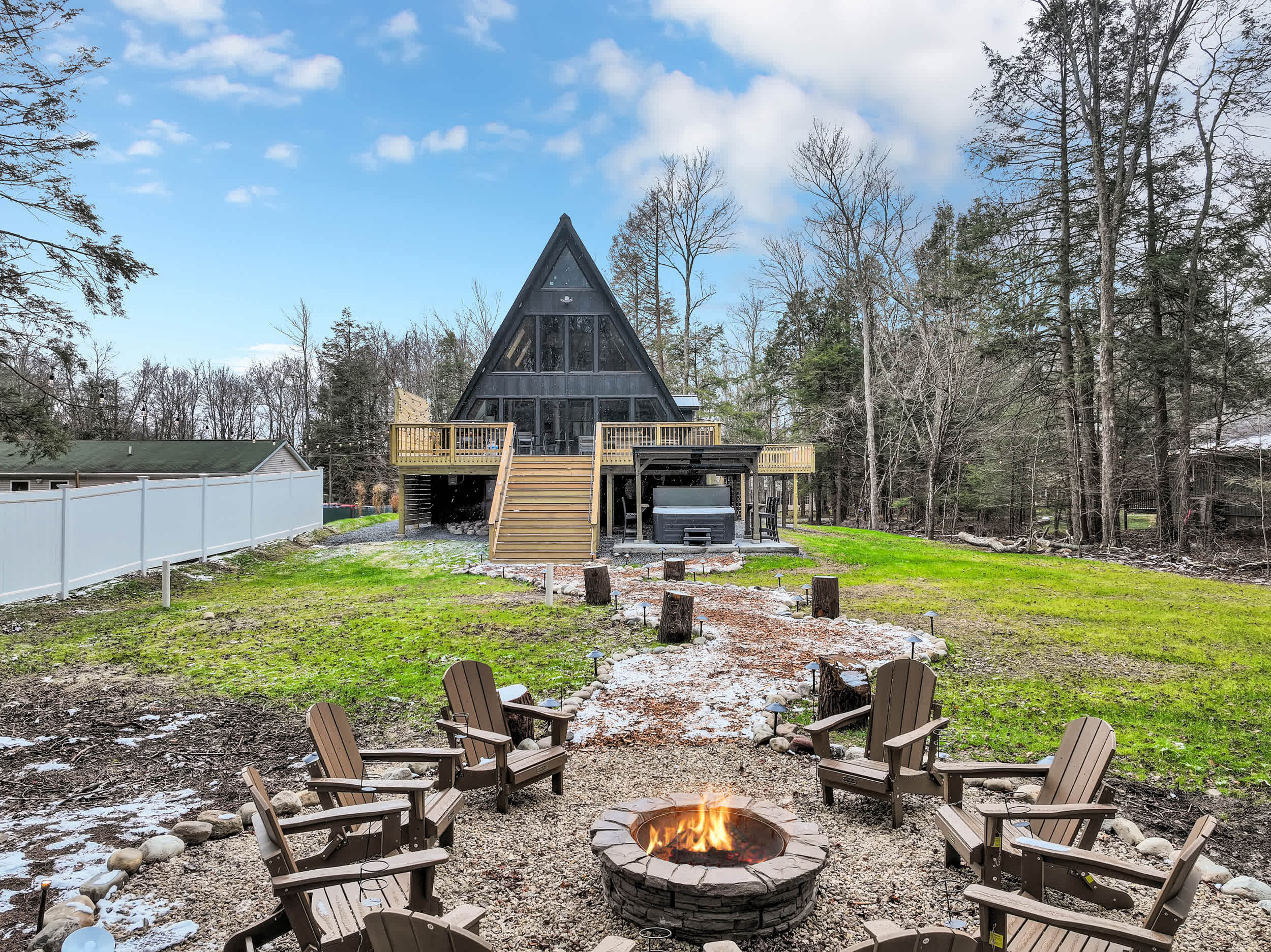 A-Frame Cabin | Hot Tub | Theater & Game Lounge