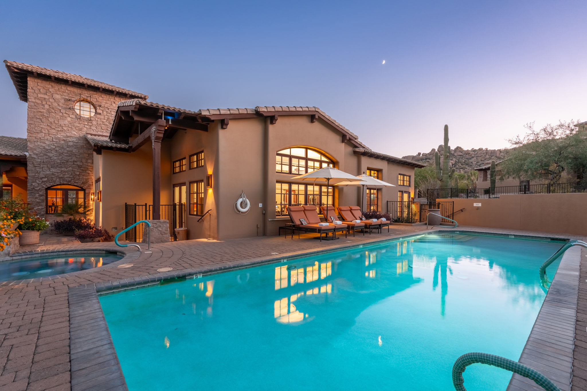 Clubhouse Pools | Rocks 101 in North Scottsdale, AZ by Luxus Vacation Properties
