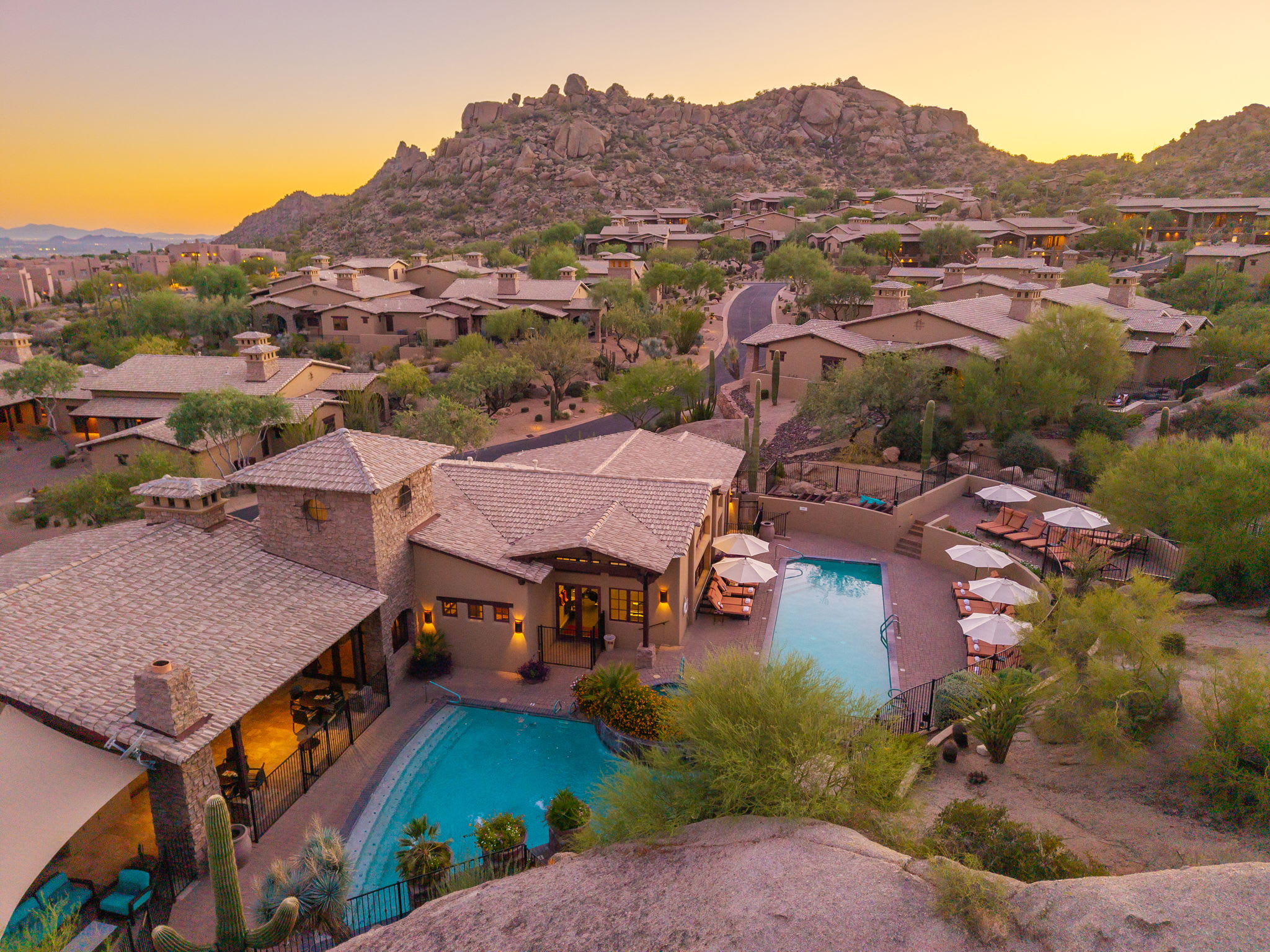 Clubhouse Pools | Rocks 101 in North Scottsdale, AZ by Luxus Vacation Properties