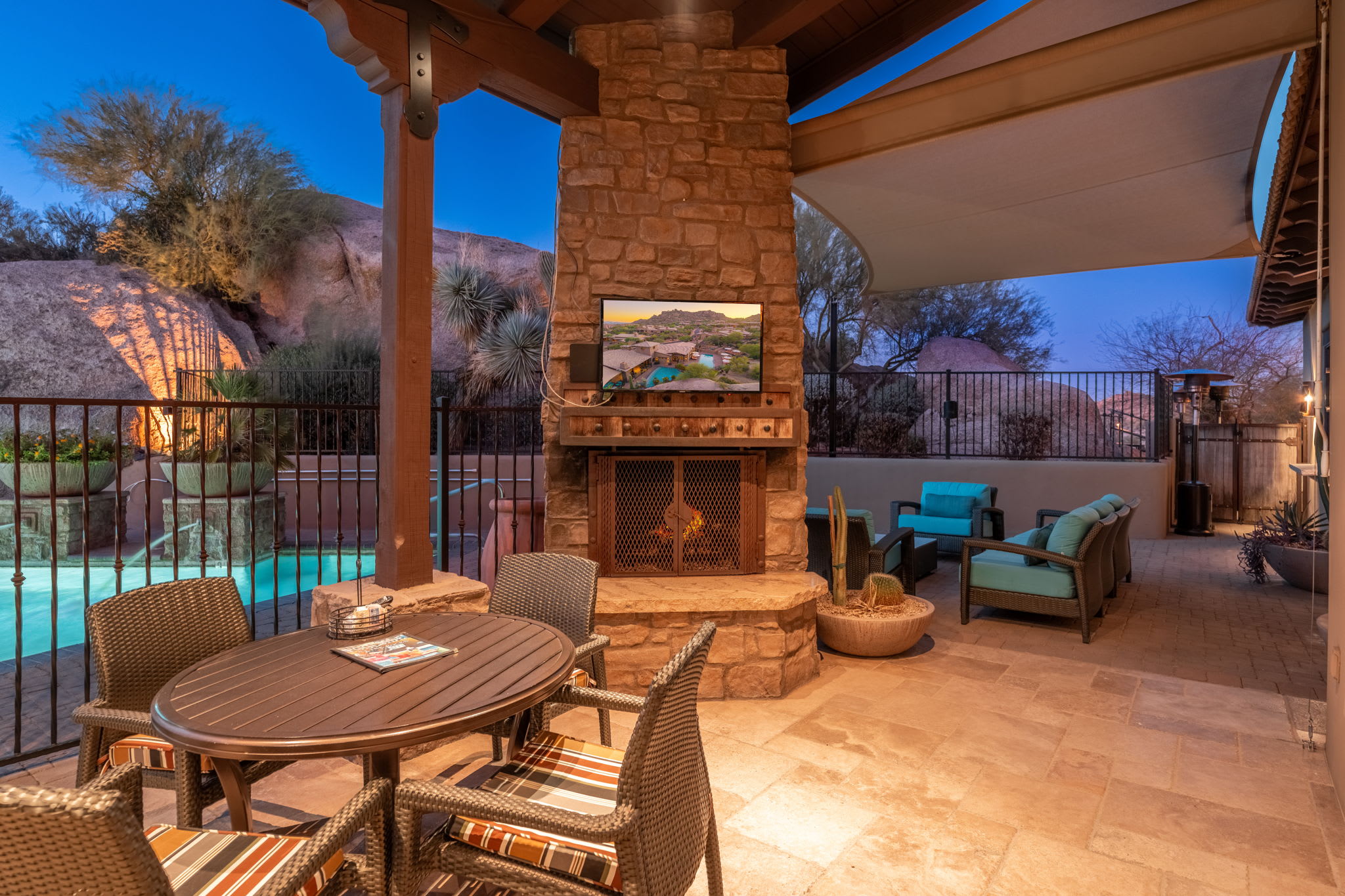 Clubhouse Patio | Rocks 103 in North Scottsdale, AZ by Luxus Vacation Properties