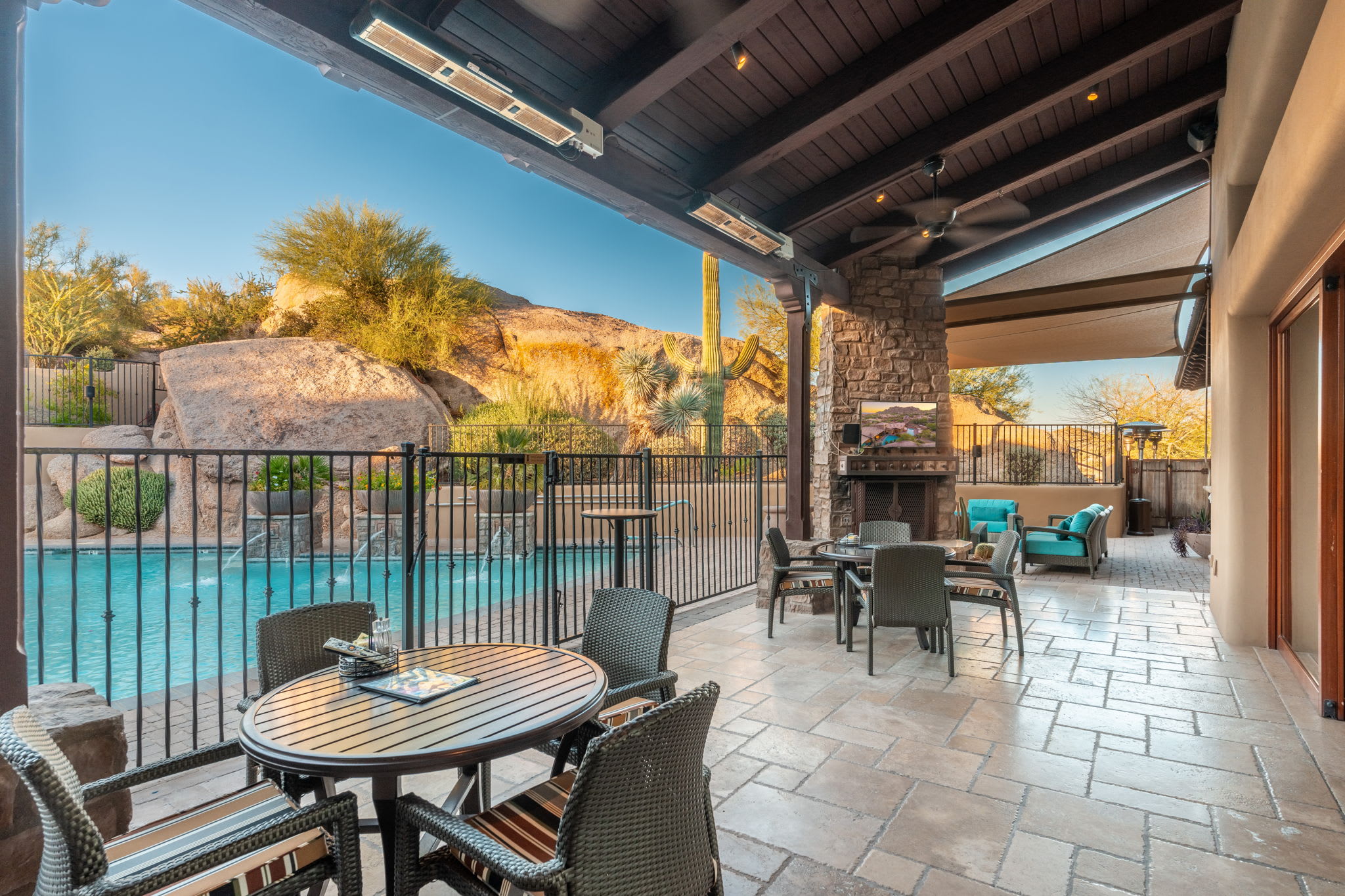 Clubhouse Patio | Rocks 122 in North Scottsdale, AZ by Luxus Vacation Properties