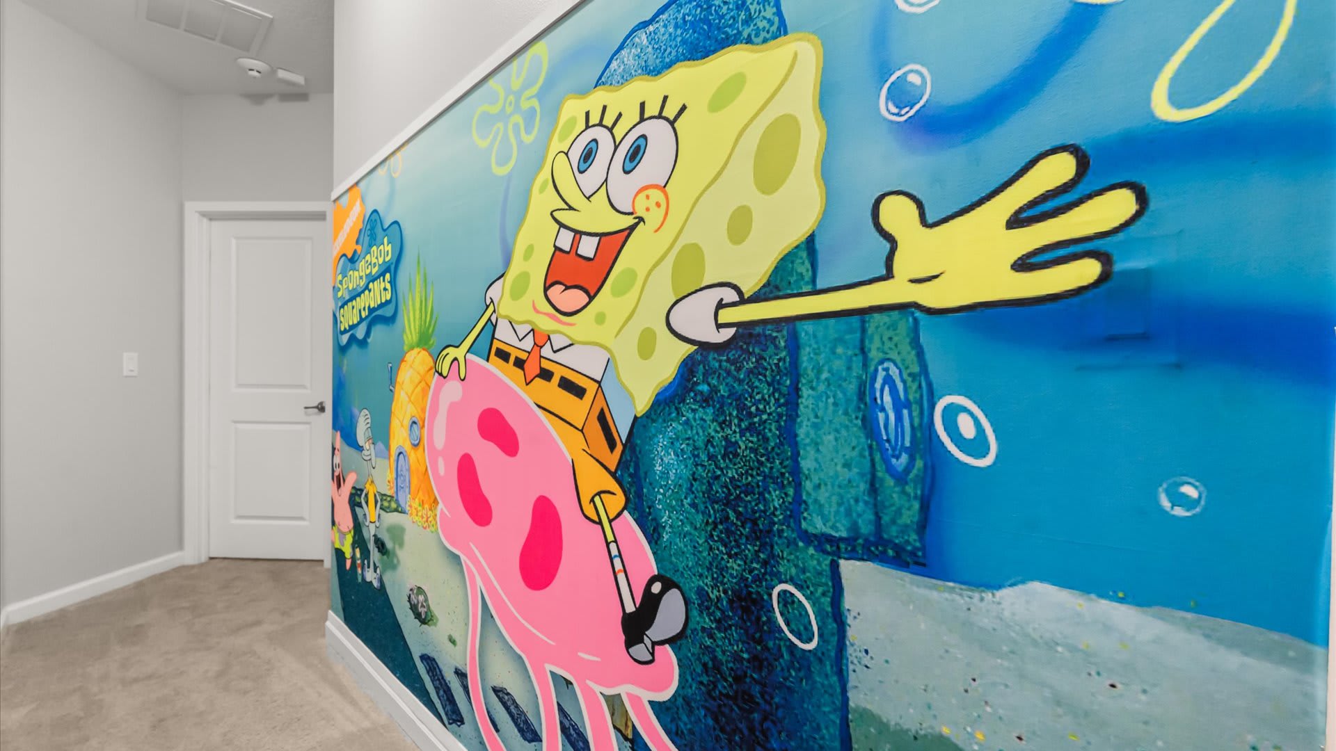 SpongeBob themed bedroom wall decor