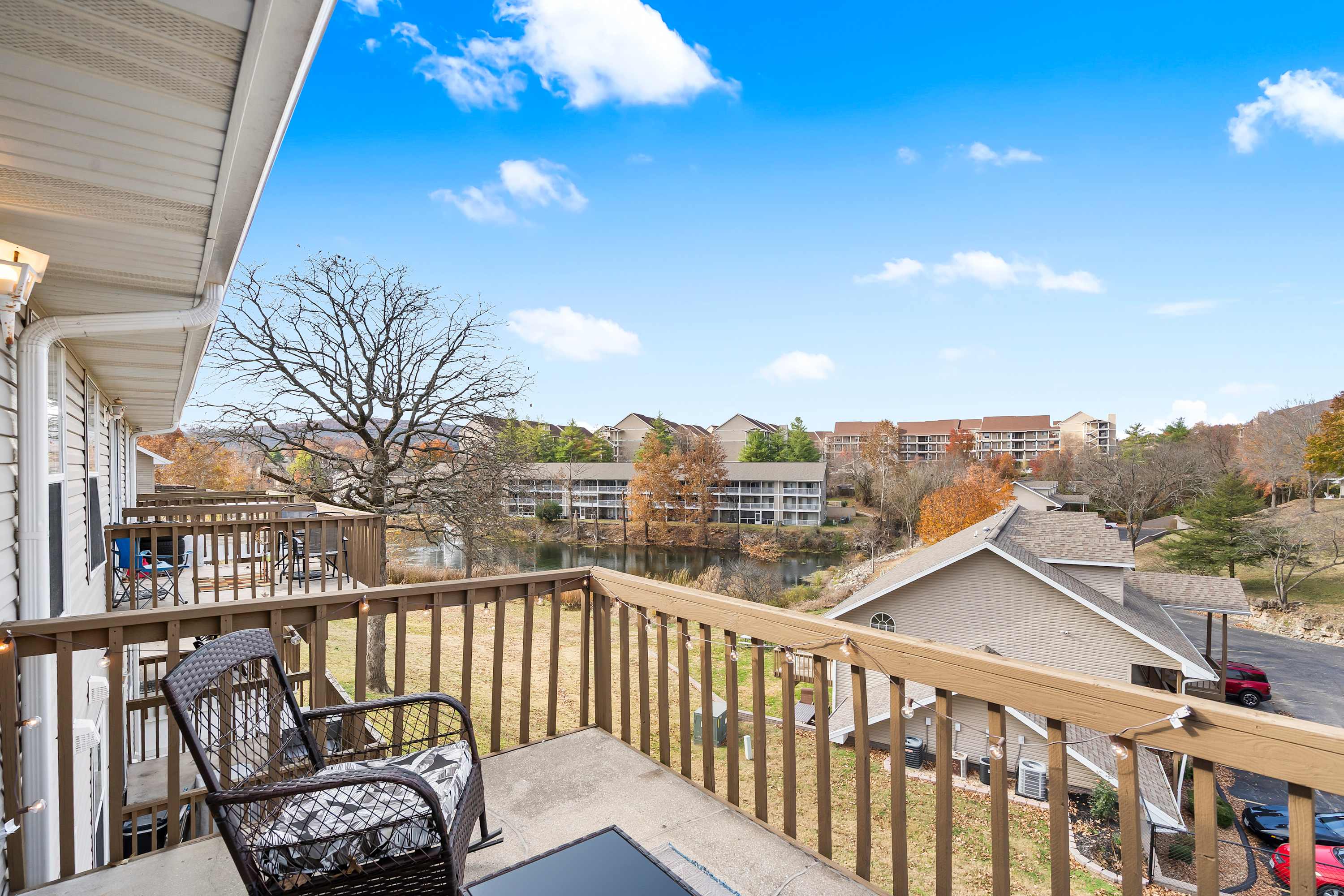 Outdoor seating in the balcony