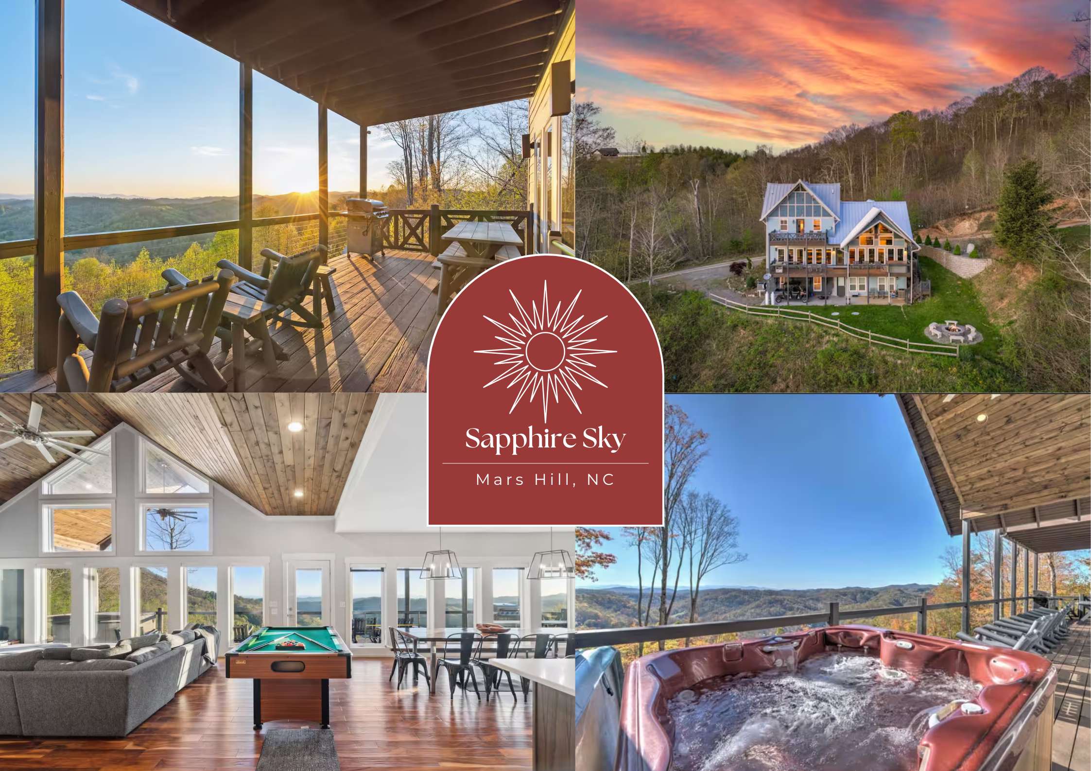 10min to Hatley Pointe~Views~ HotTub~ FirePit — Mars Hill, NC — vacation rental