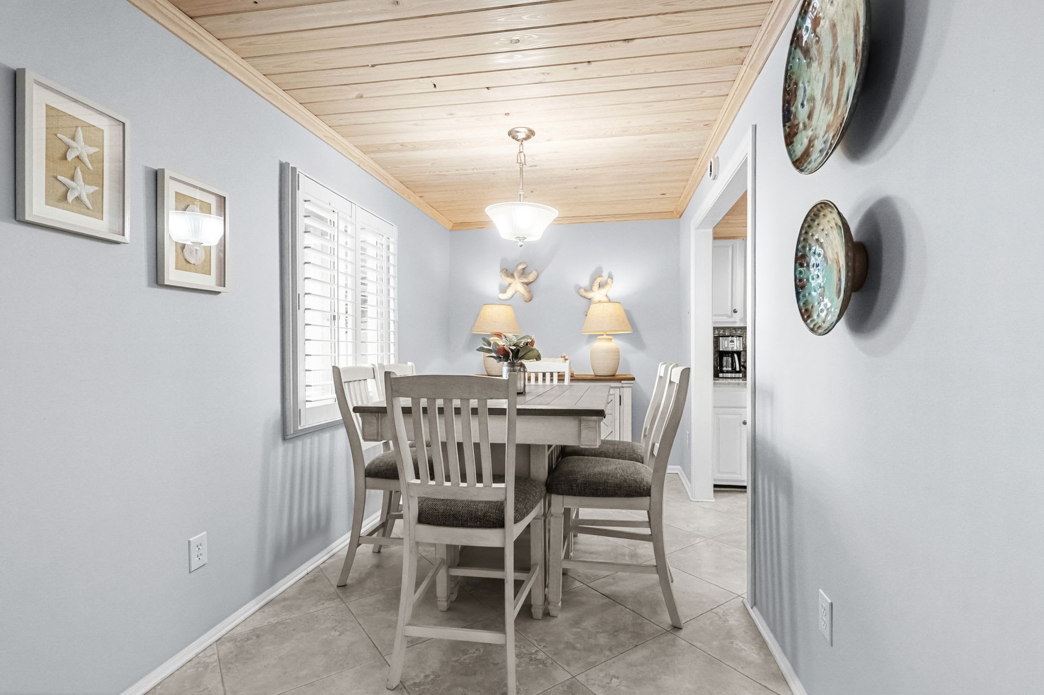 Dining table for meals together.