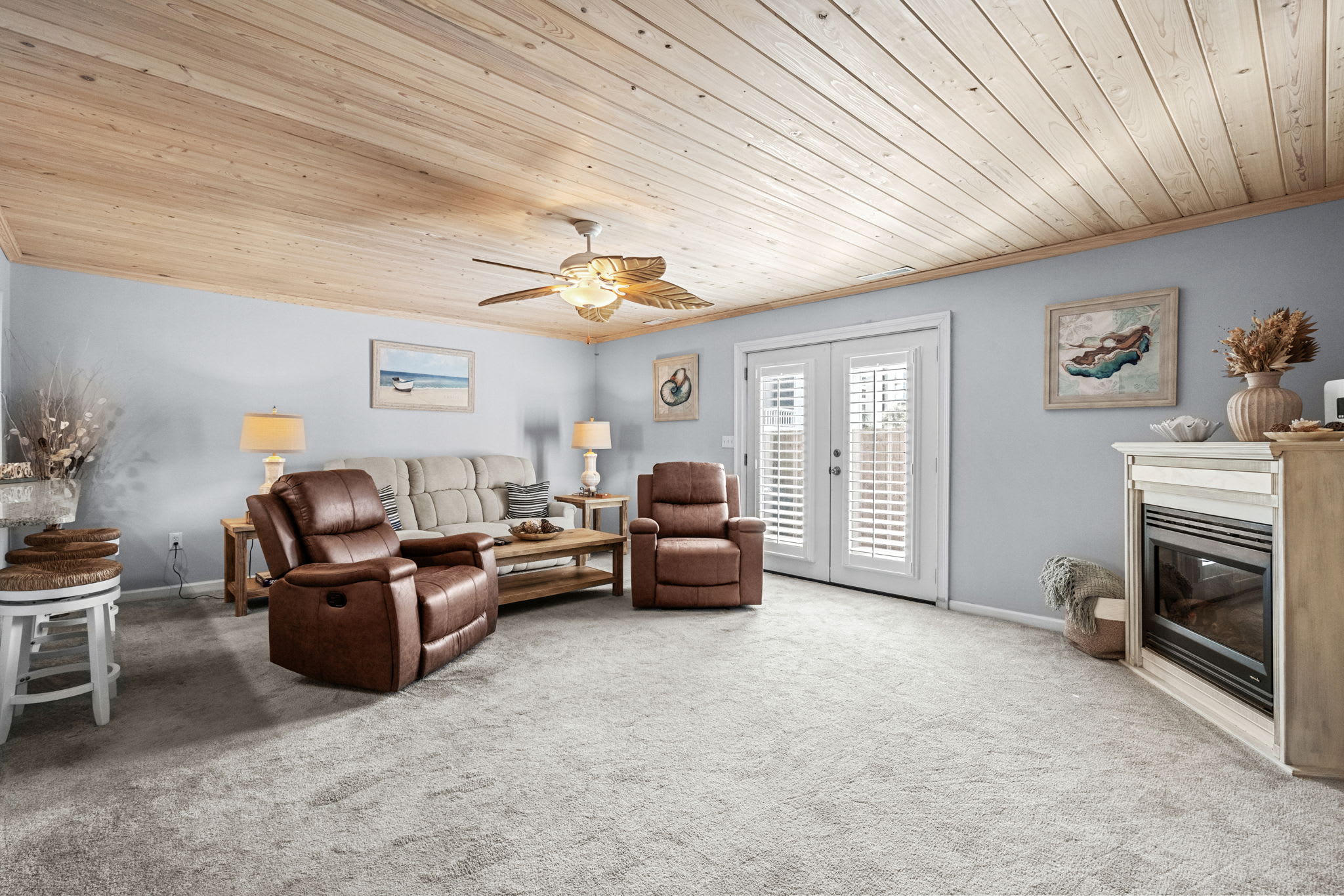 Open living room layout