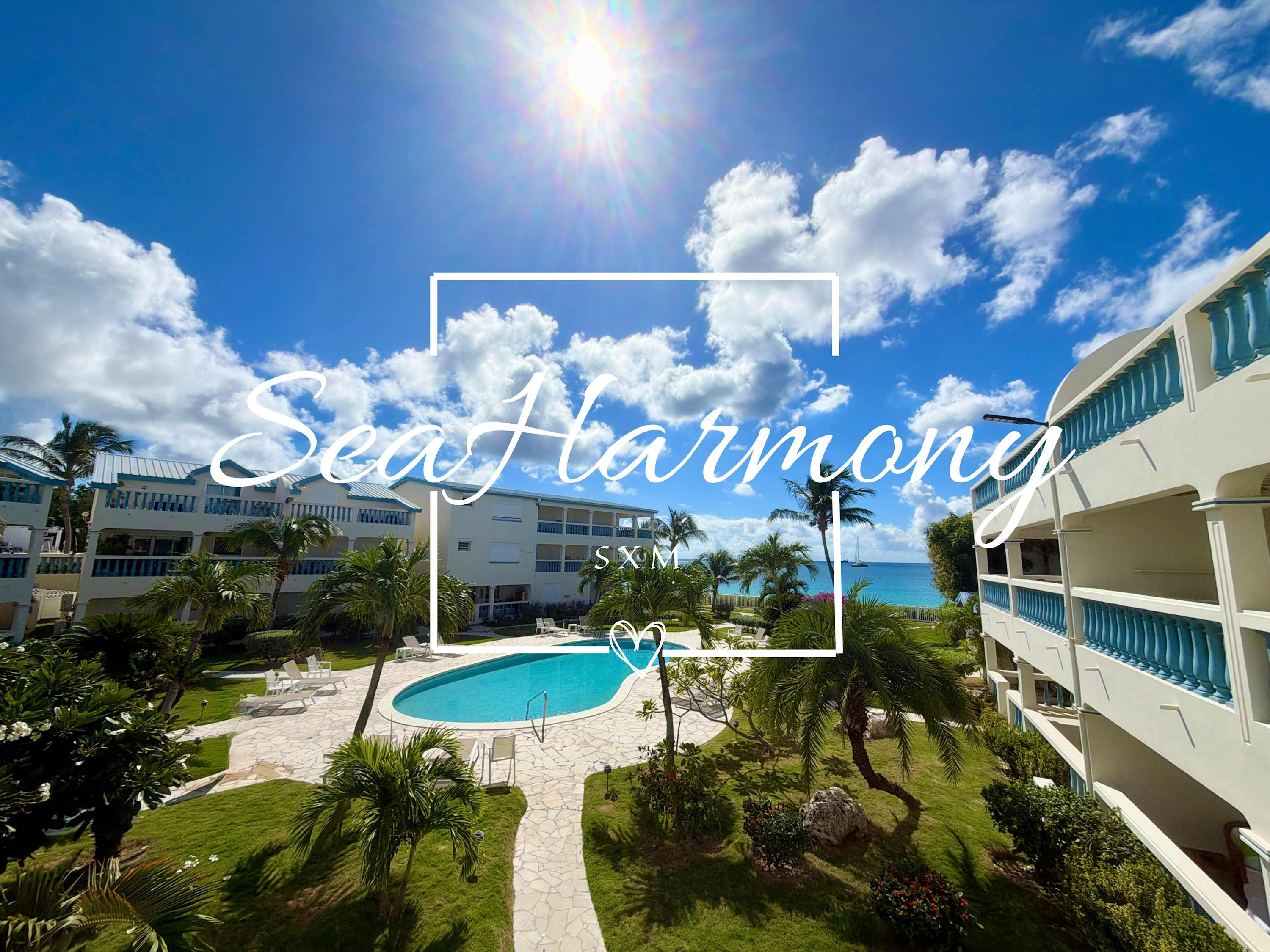 SeaHarmony 3BR Palm Beach Condo. Simpson Bay