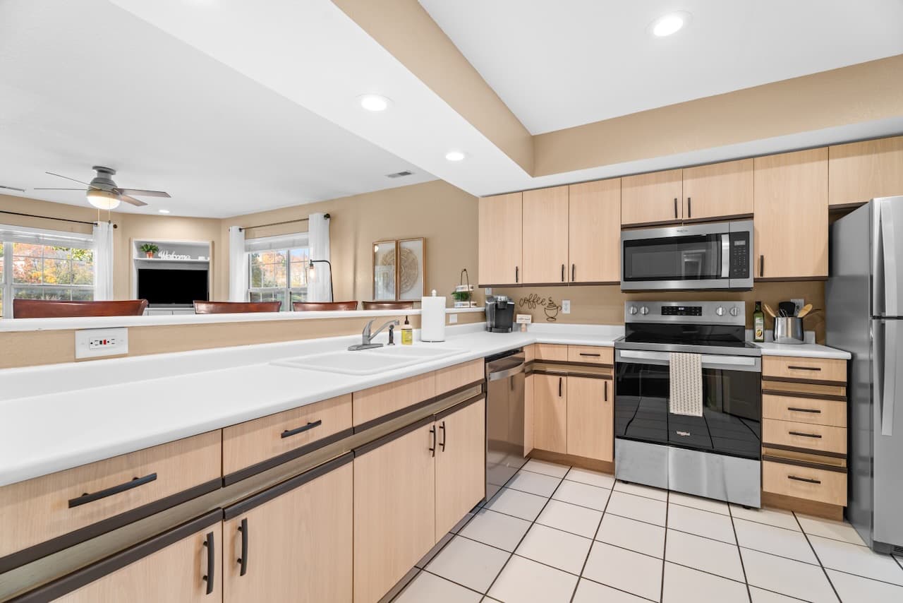 Huge kitchen for you and your family to enjoy a home cooked meal during your stay