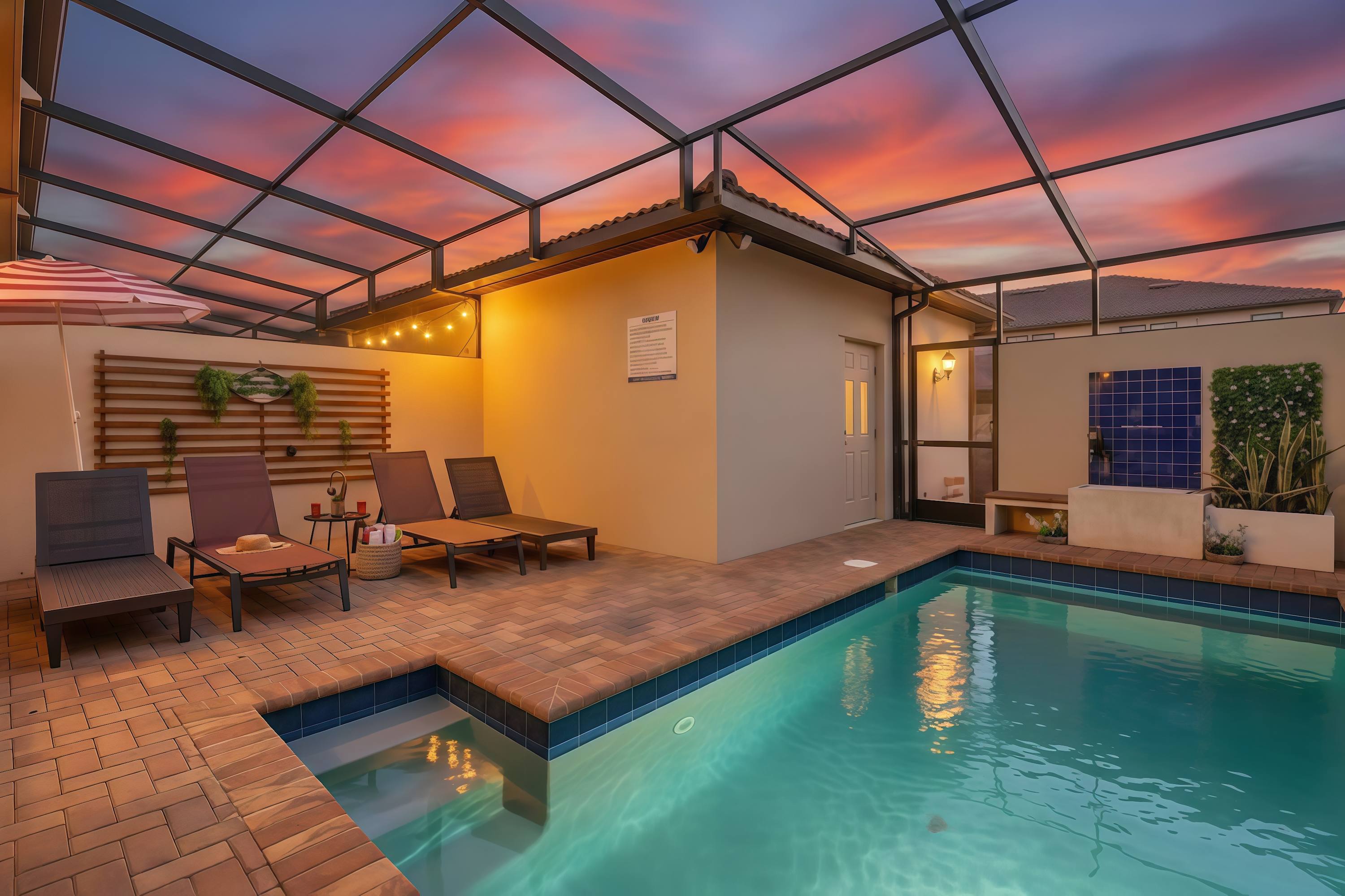 Spacious villa w/pool & game room near Disney