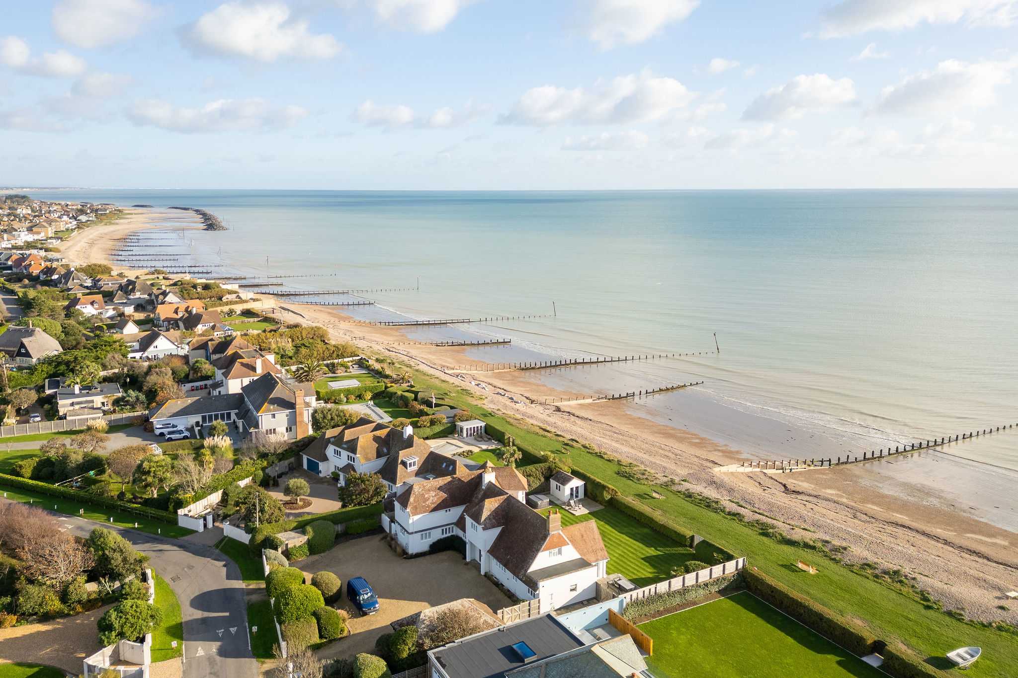 Prime beachfront location with private garden.