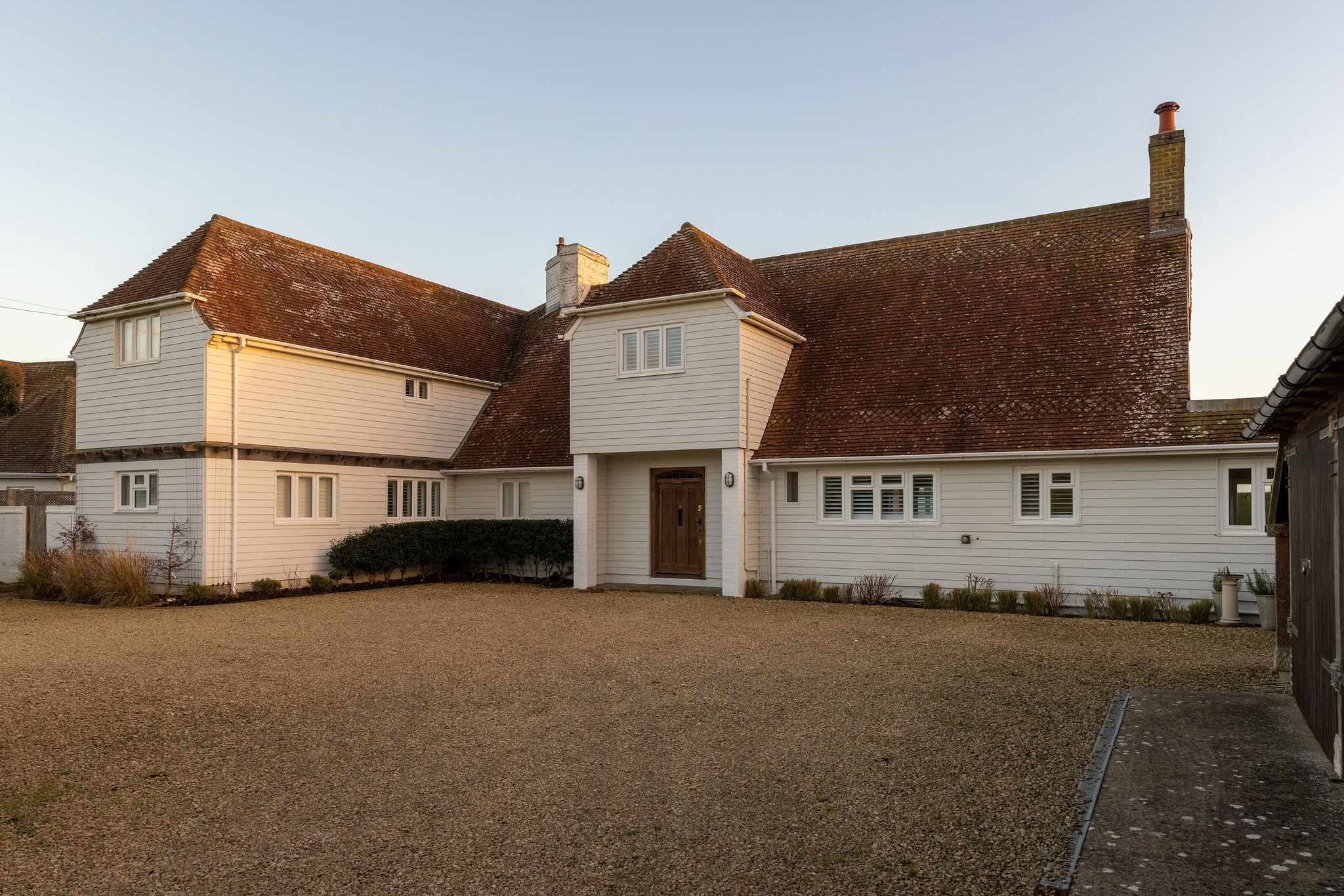 Large private driveway with ample parking.