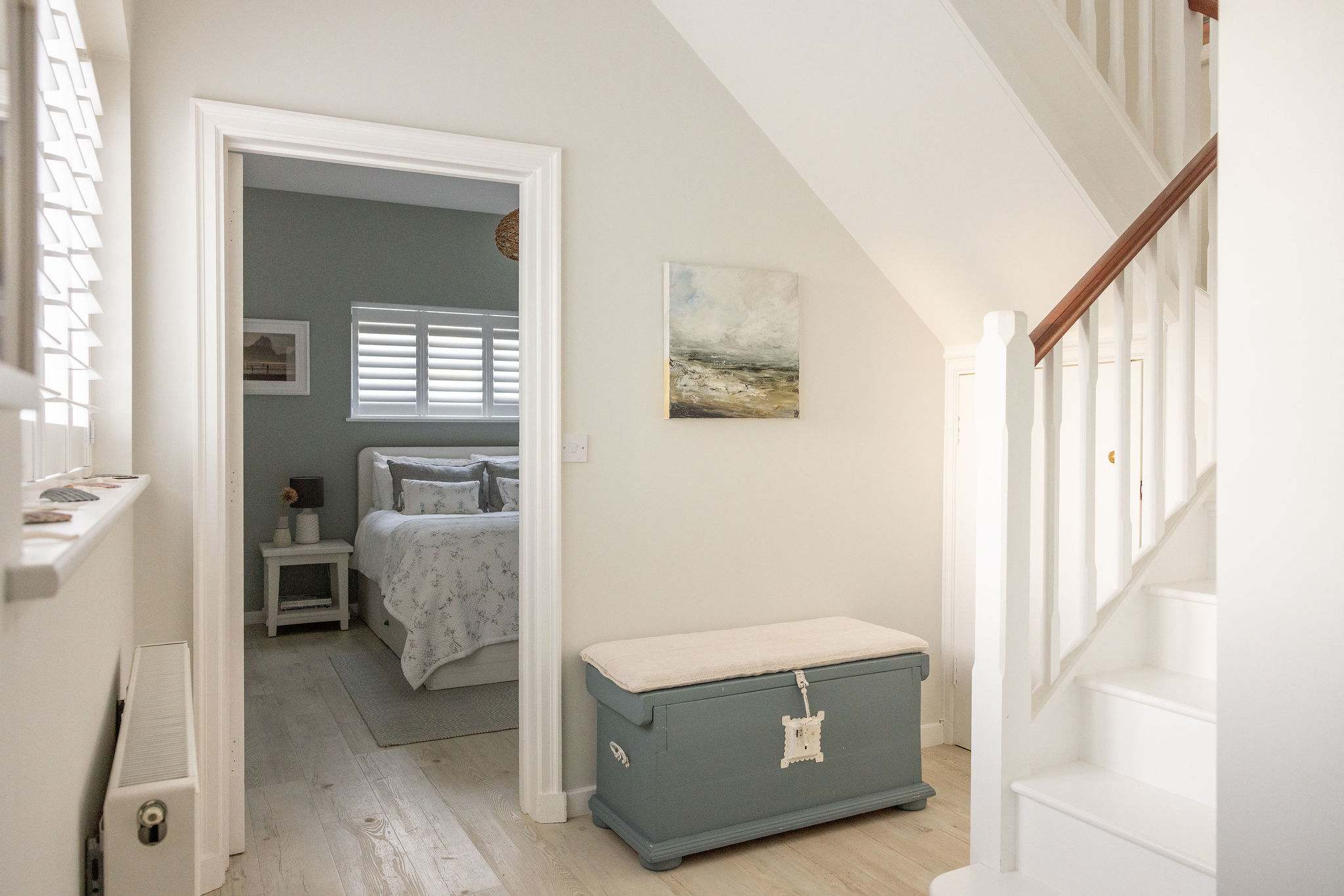 Entryway to private ground floor bedroom.