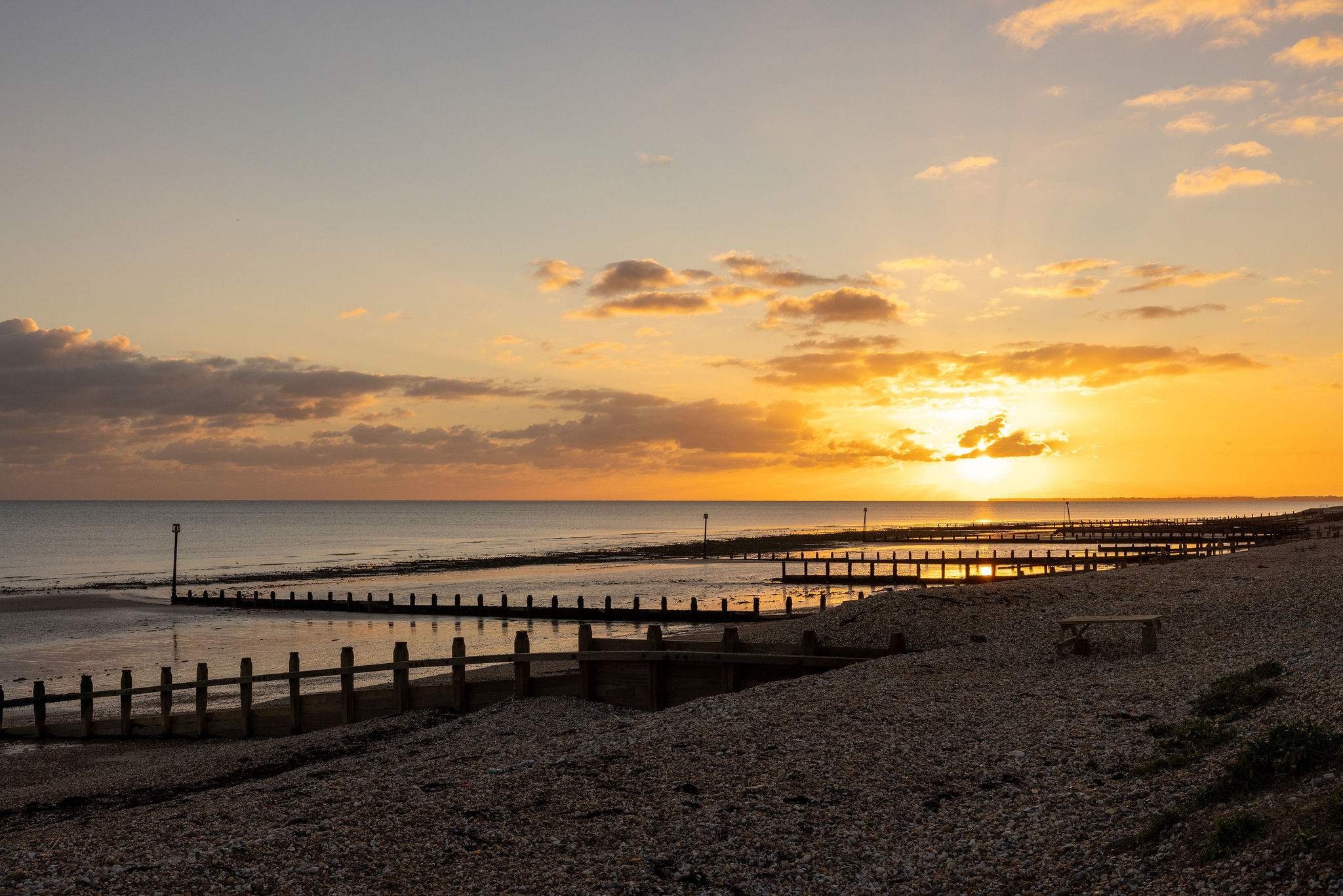 Stunning sunset views over the local beach Middleton-on sea!