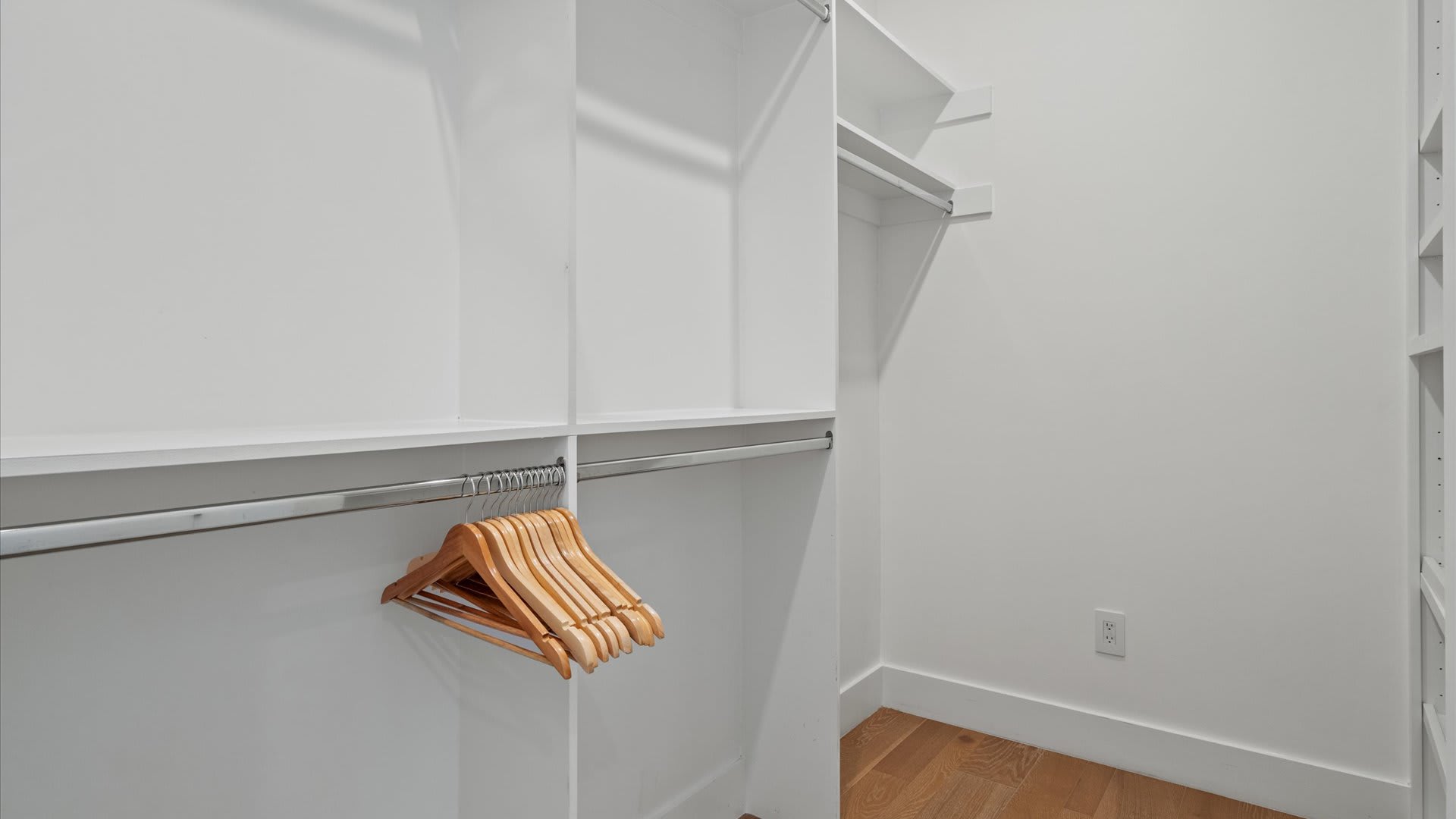 Walk-in closet with ample hanging space