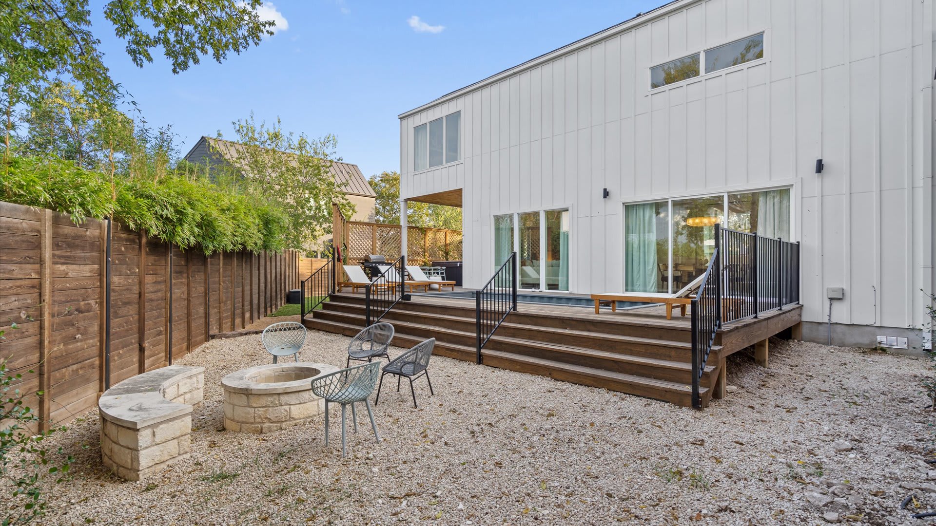 Spacious backyard entertaining area