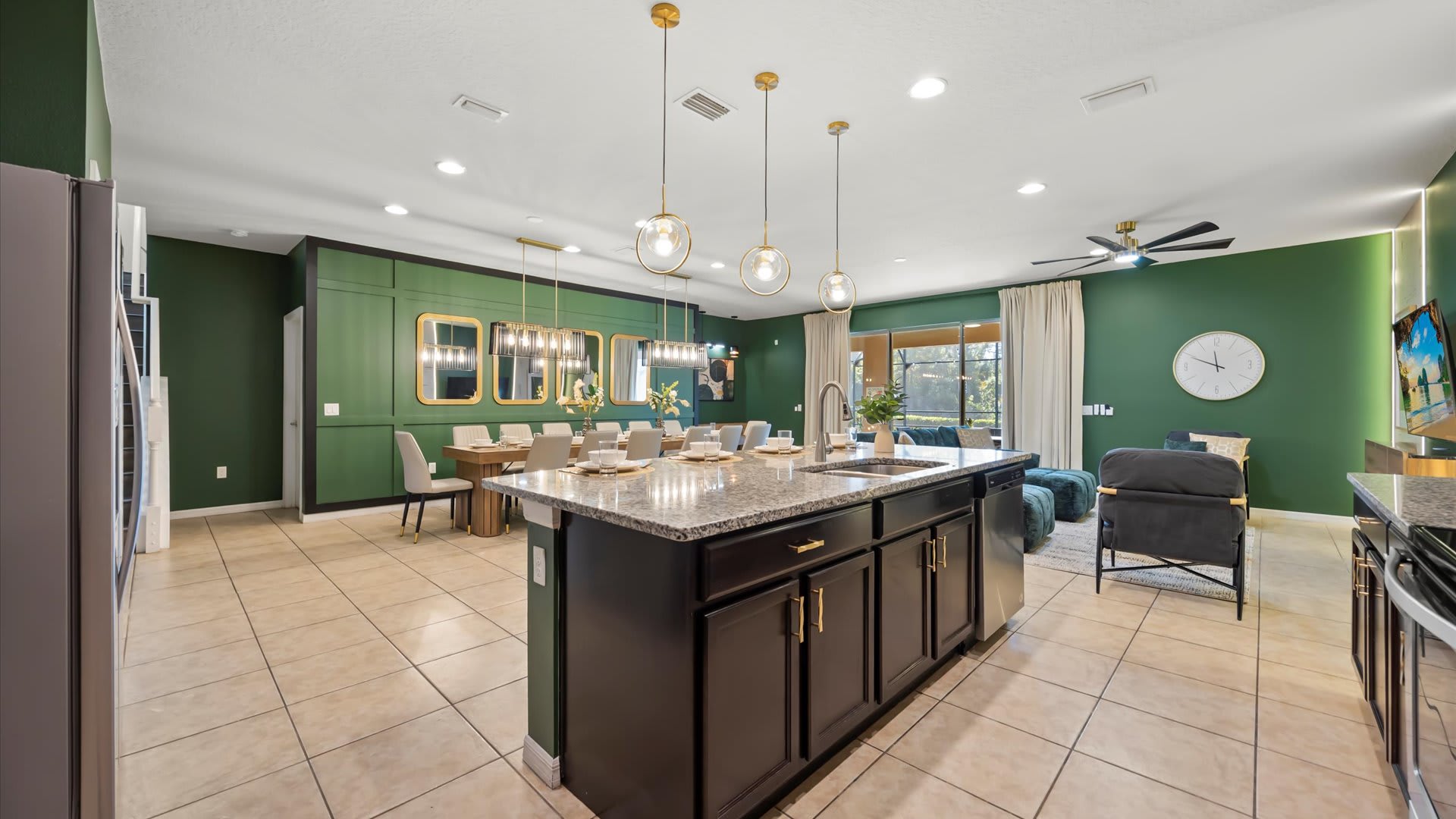 Chef’s Kitchen with Island Seating – Prep meals, gather for snacks, and enjoy an open, social layout.