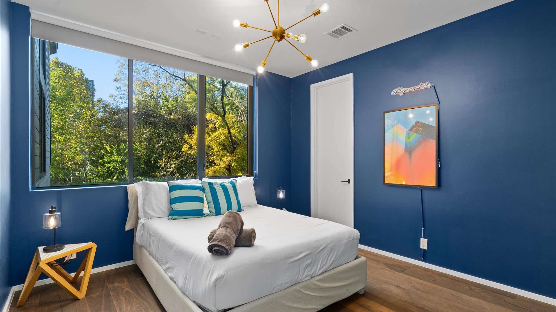 Relaxing Bedroom With Large Windows And Modern Style