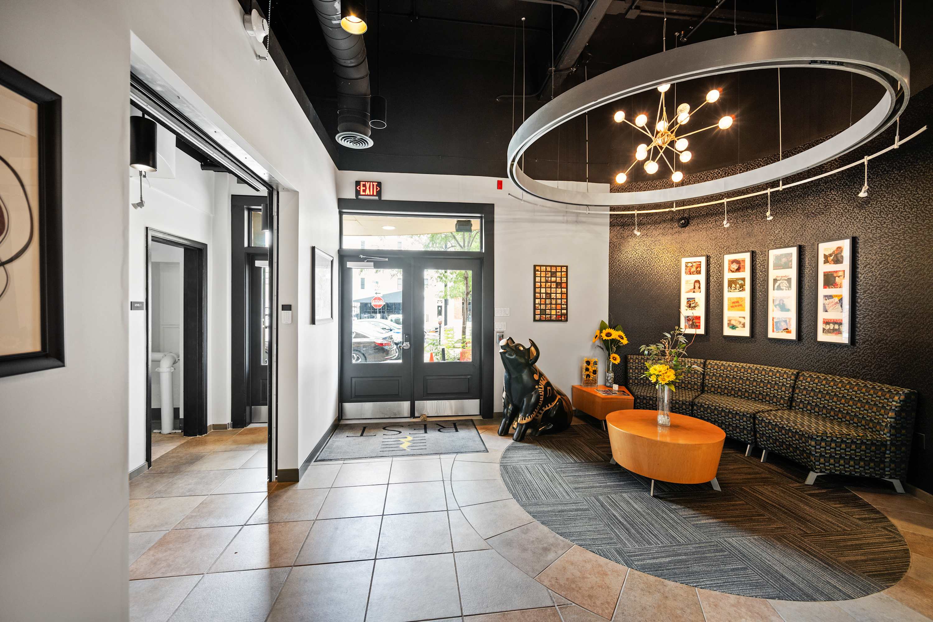 A chic, spacious lobby will welcome you home​​