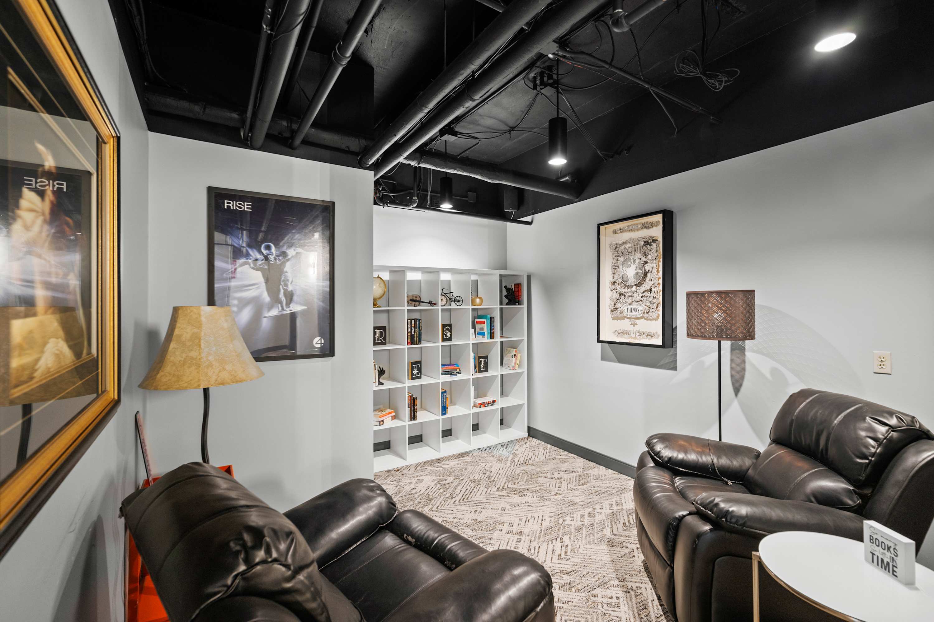 Kick back & relax in the shared lower-level lounge space​​