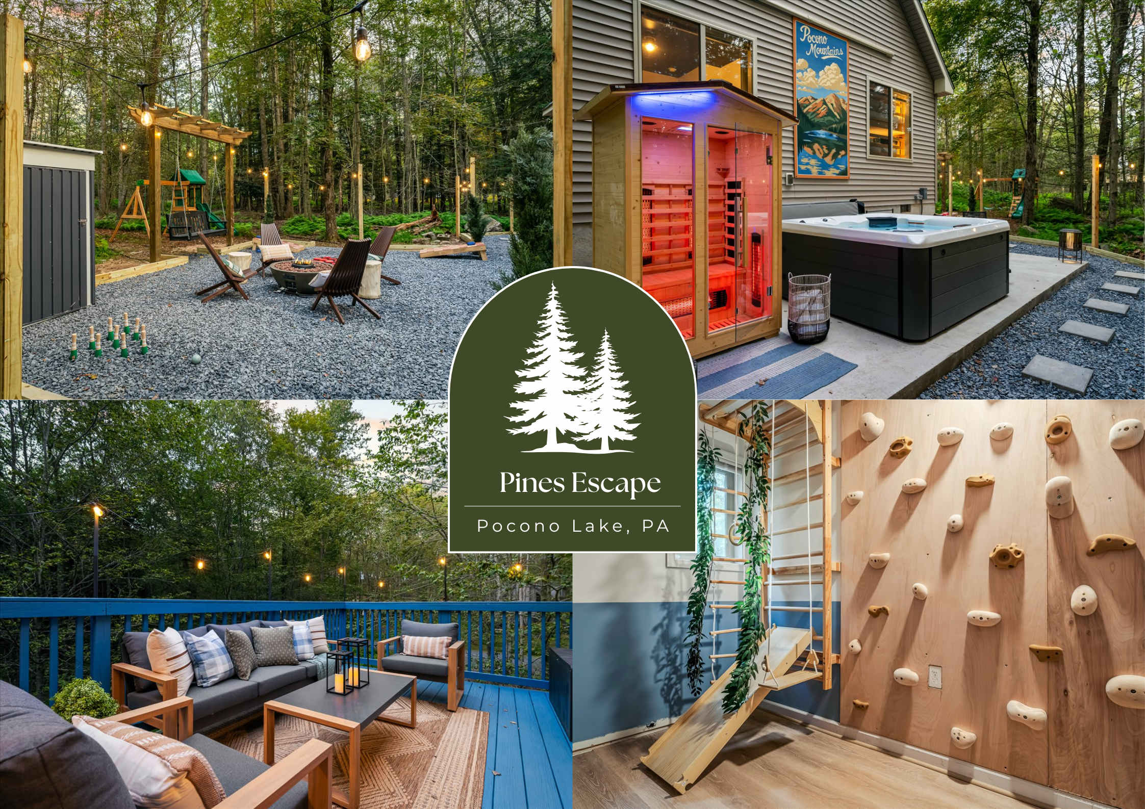 Poconos Pines Escape • Sauna • Hot Tub •Playground — Pocono Lake, PA — vacation rental