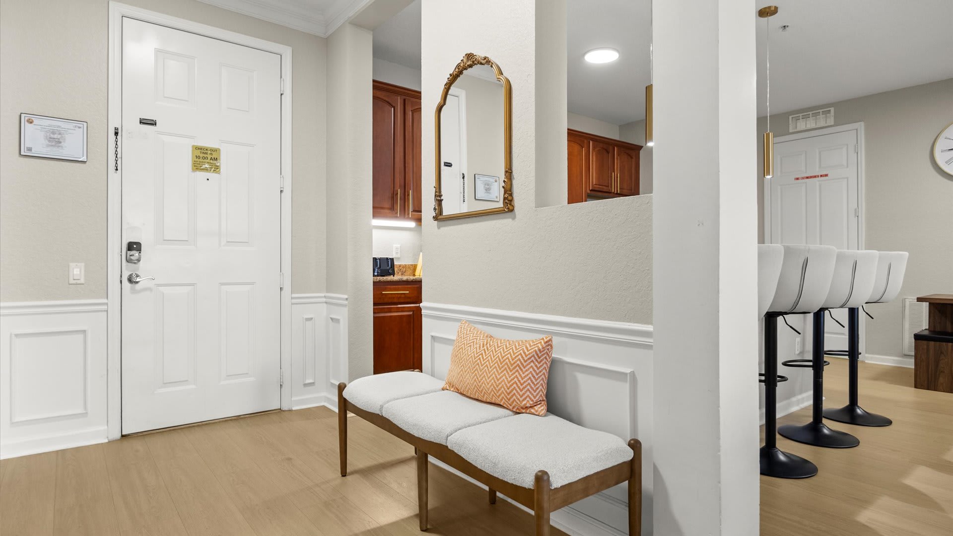 Welcoming Entry Hall – A bright, inviting welcome with chic seating & décor.