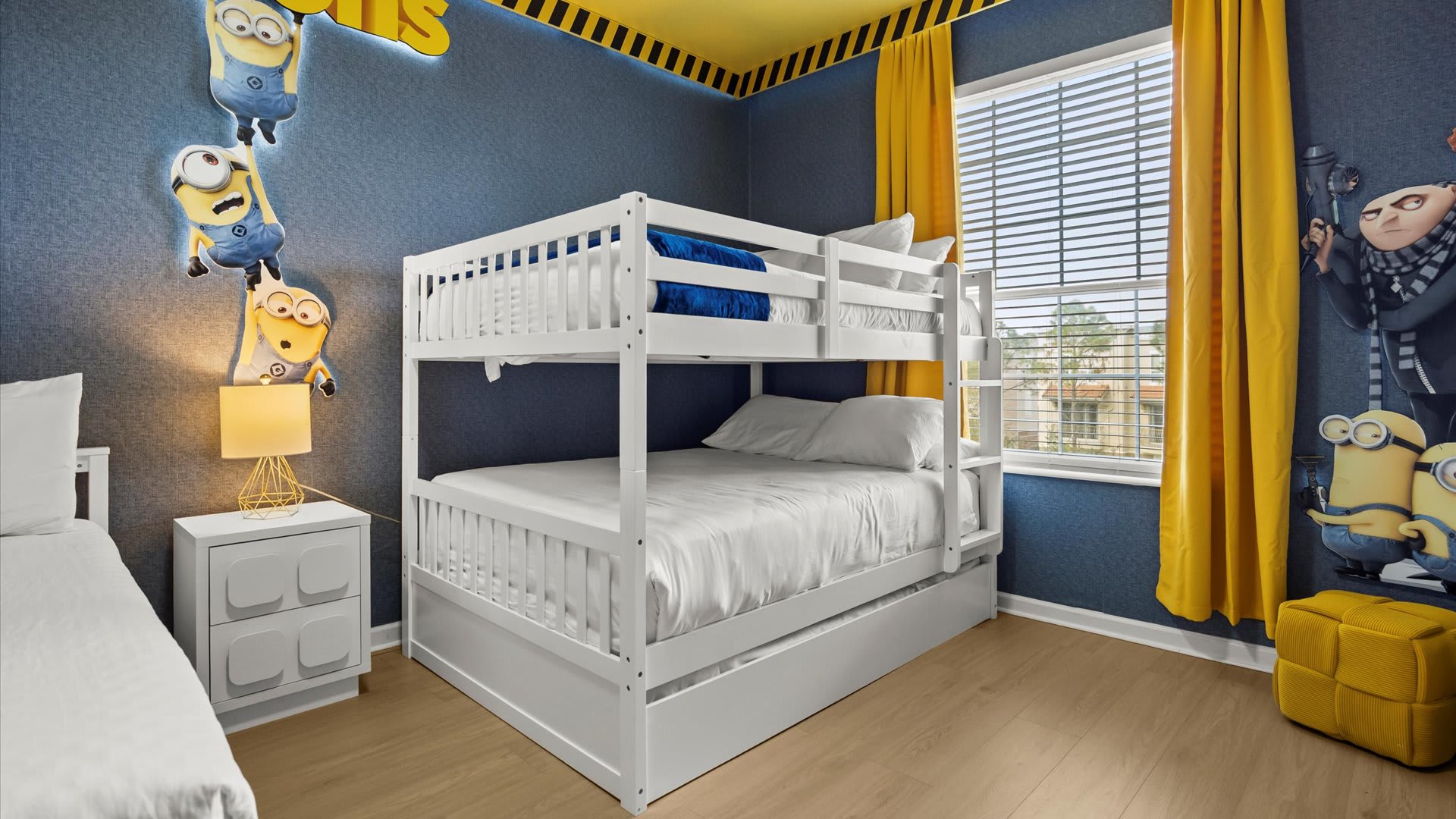 Fun Minions Kids’ Room with a Double & Bunk Bed – A playful, character-filled room kids will love!