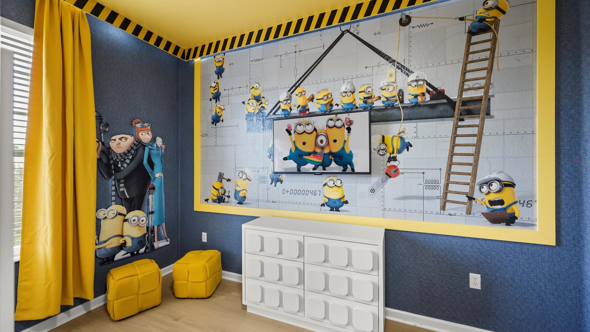 Fun Minions Kids’ Room with a Double & Bunk Bed – A playful, character-filled room kids will love!